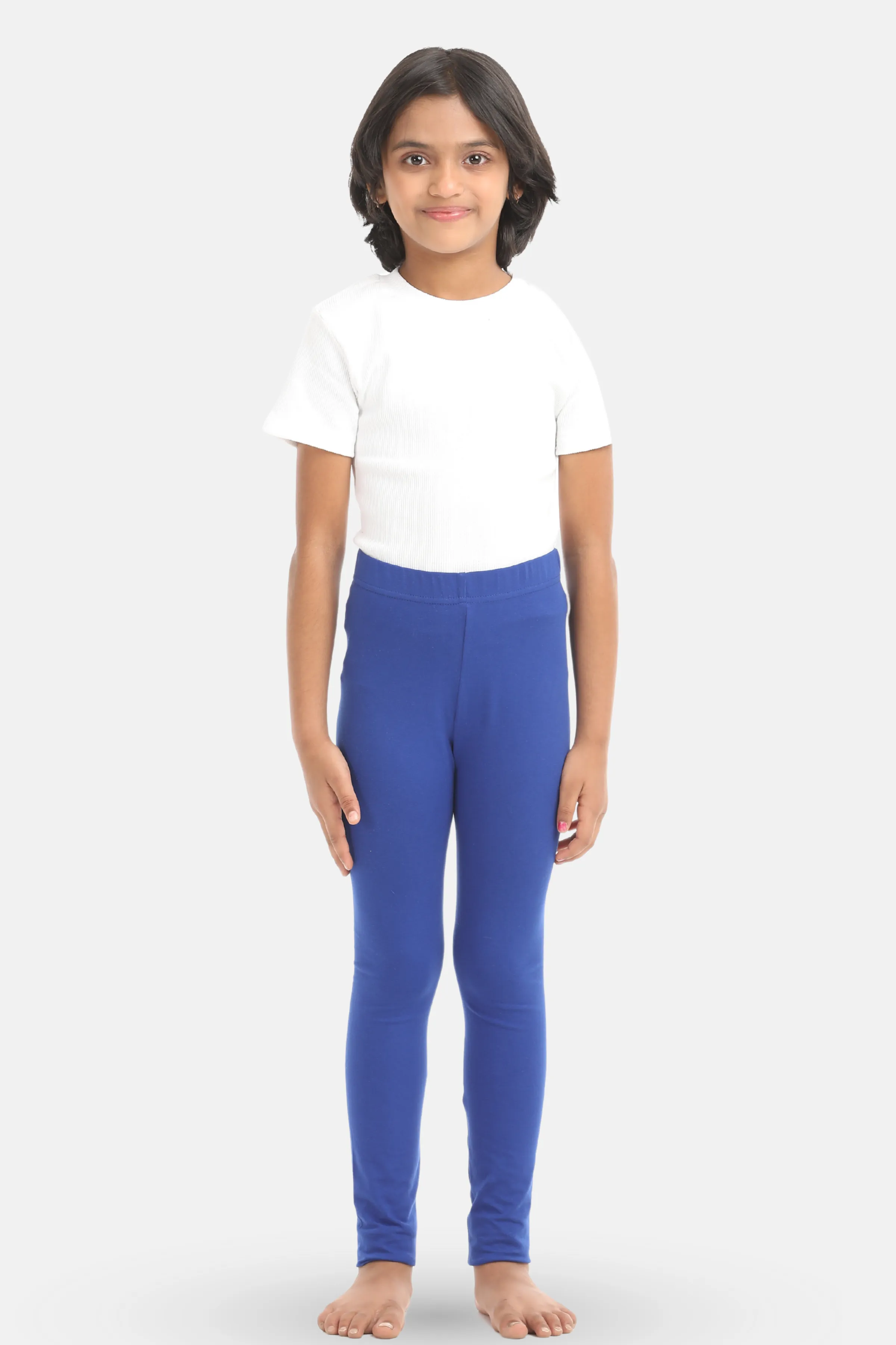Girls' Leggings | Mid Waist | Ankle Length | Gusset Crotch Prevents Ripping | Non-See-Through | Cotton-Elastane Blend | Perfect For Every Occasion