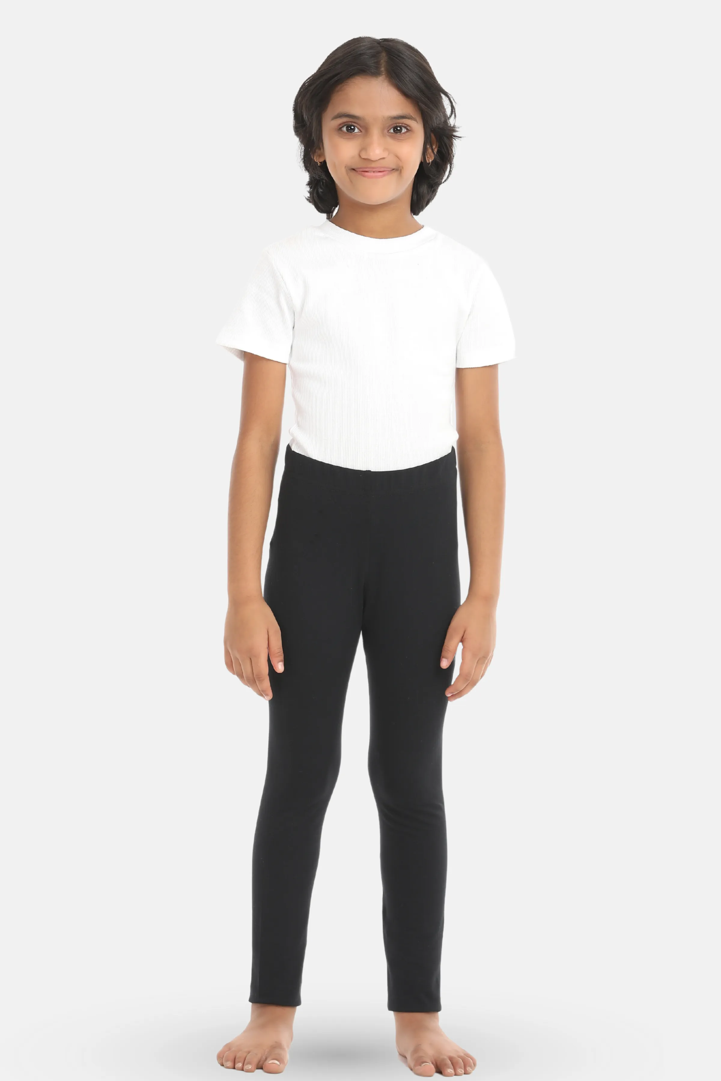 Girls' Leggings | Mid Waist | Ankle Length | Gusset Crotch Prevents Ripping | Non-See-Through | Cotton-Elastane Blend | Perfect For Every Occasion