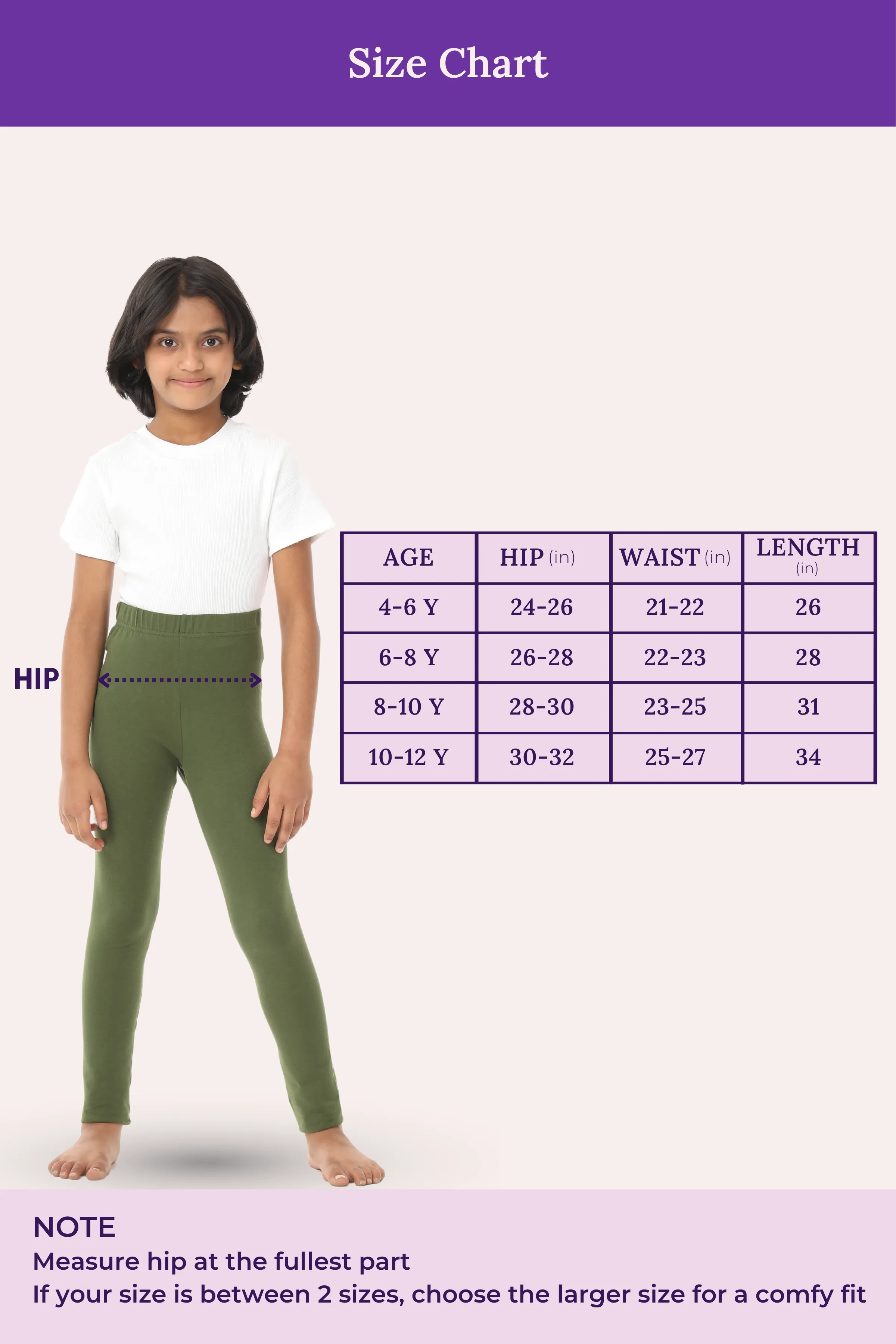 Girls' Leggings | Mid Waist | Ankle Length | Gusset Crotch Prevents Ripping | Non-See-Through | Cotton-Elastane Blend | Perfect For Every Occasion - Image 4