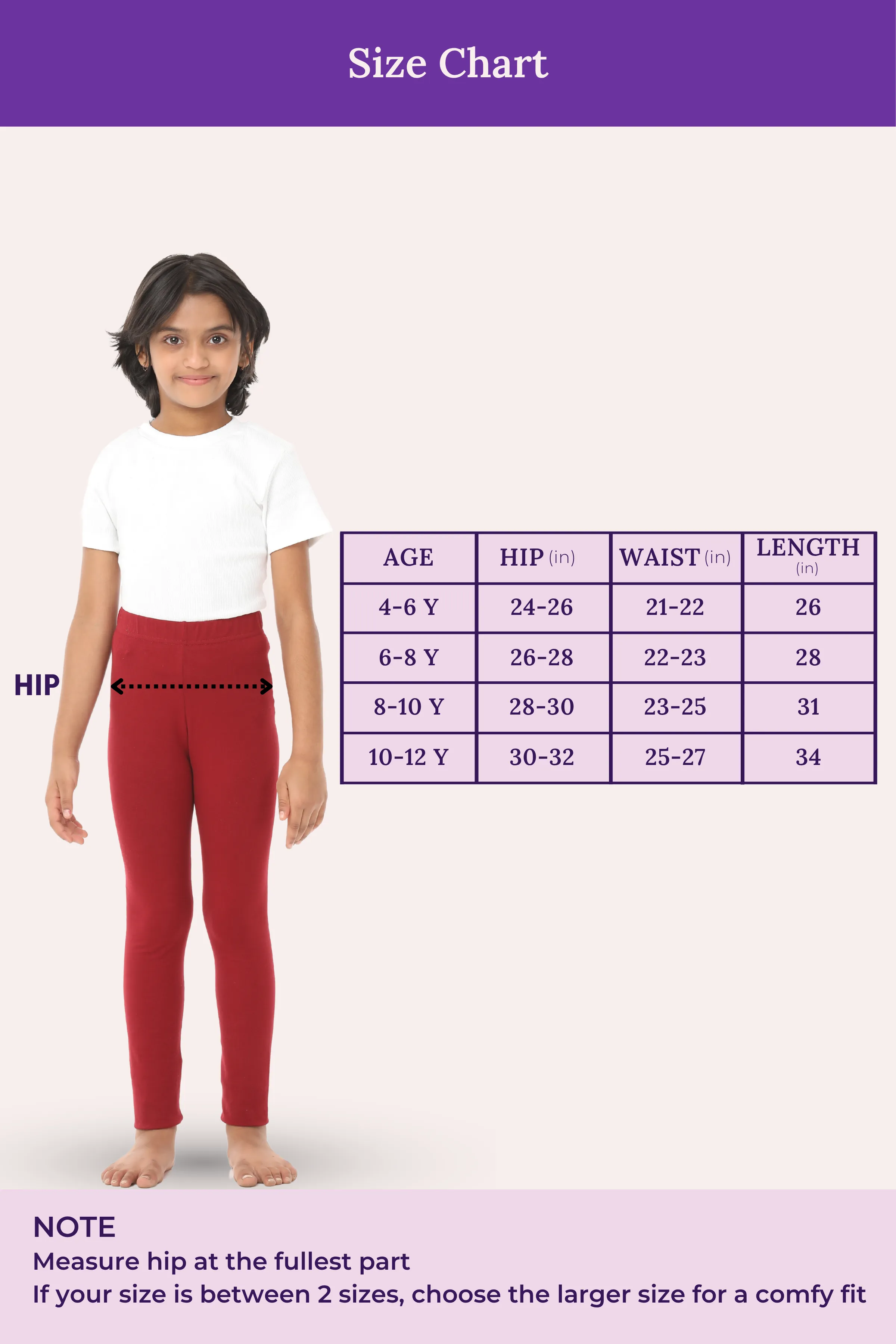 Girls' Leggings | Mid Waist | Ankle Length | Gusset Crotch Prevents Ripping | Non-See-Through | Cotton-Elastane Blend | Perfect For Every Occasion - Image 4