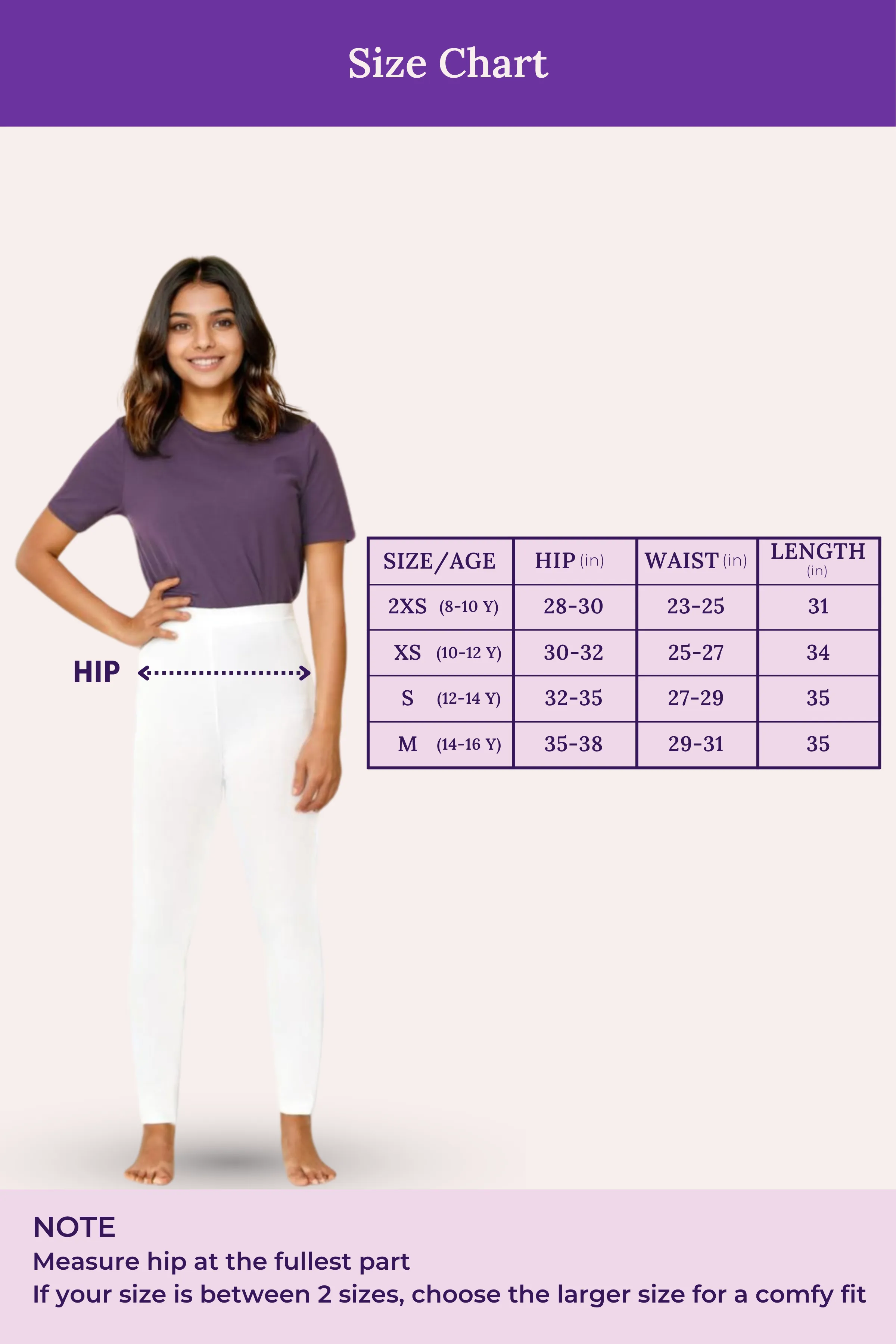 Teen Leggings | Mid Waist | Ankle Length | Non-See-Through | Soft Cotton & Elastane Blend | Gusset Crotch Prevents Ripping - Image 4