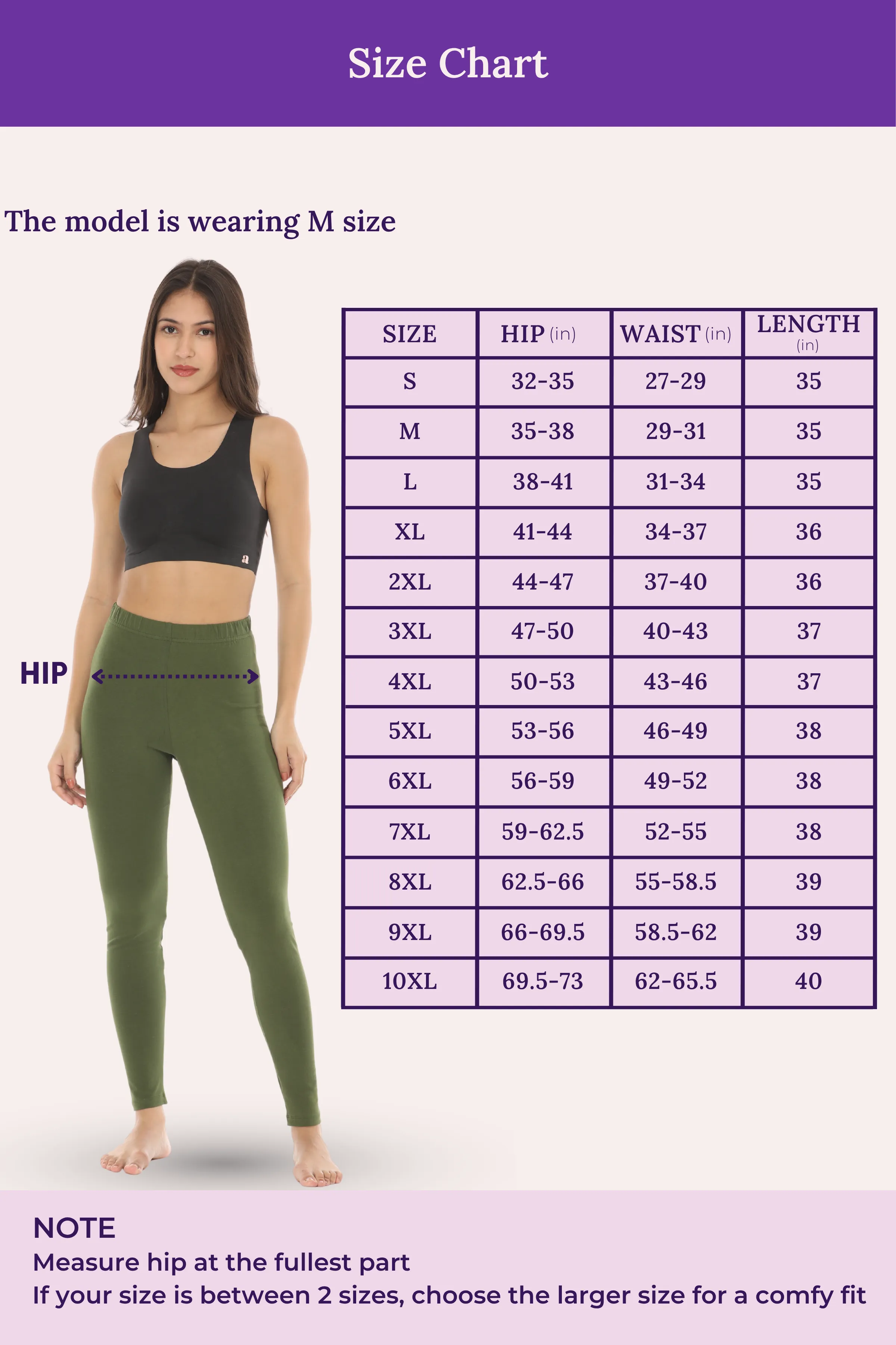 Women's Leggings | Mid Waist | Ankle Length | Cotton-Elastane Blend | Non-See-Through | Gusset Crotch Prevents Ripping - Image 4