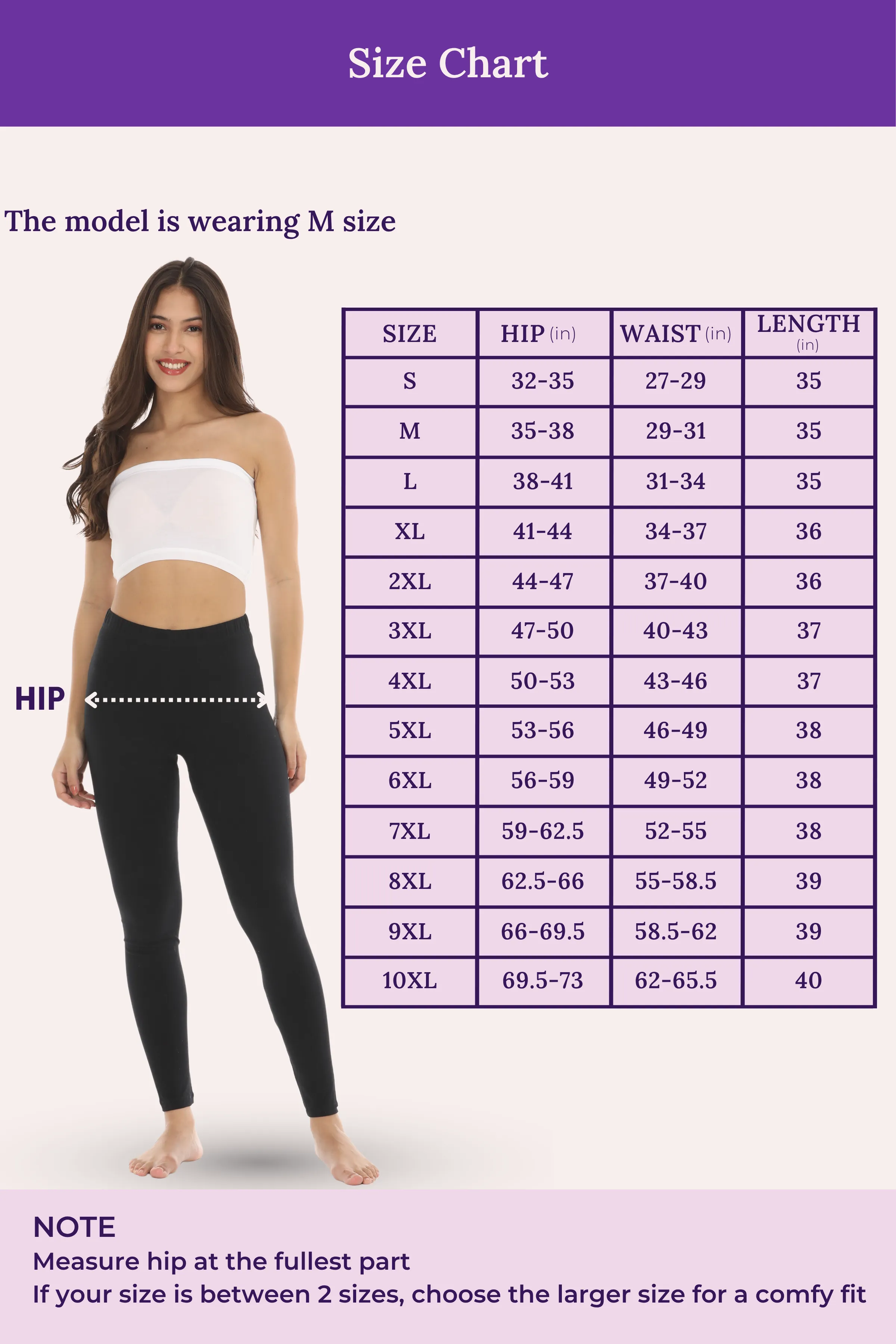 Women's Leggings | Mid Waist | Ankle Length | Cotton-Elastane Blend | Non-See-Through | Gusset Crotch Prevents Ripping - Image 4