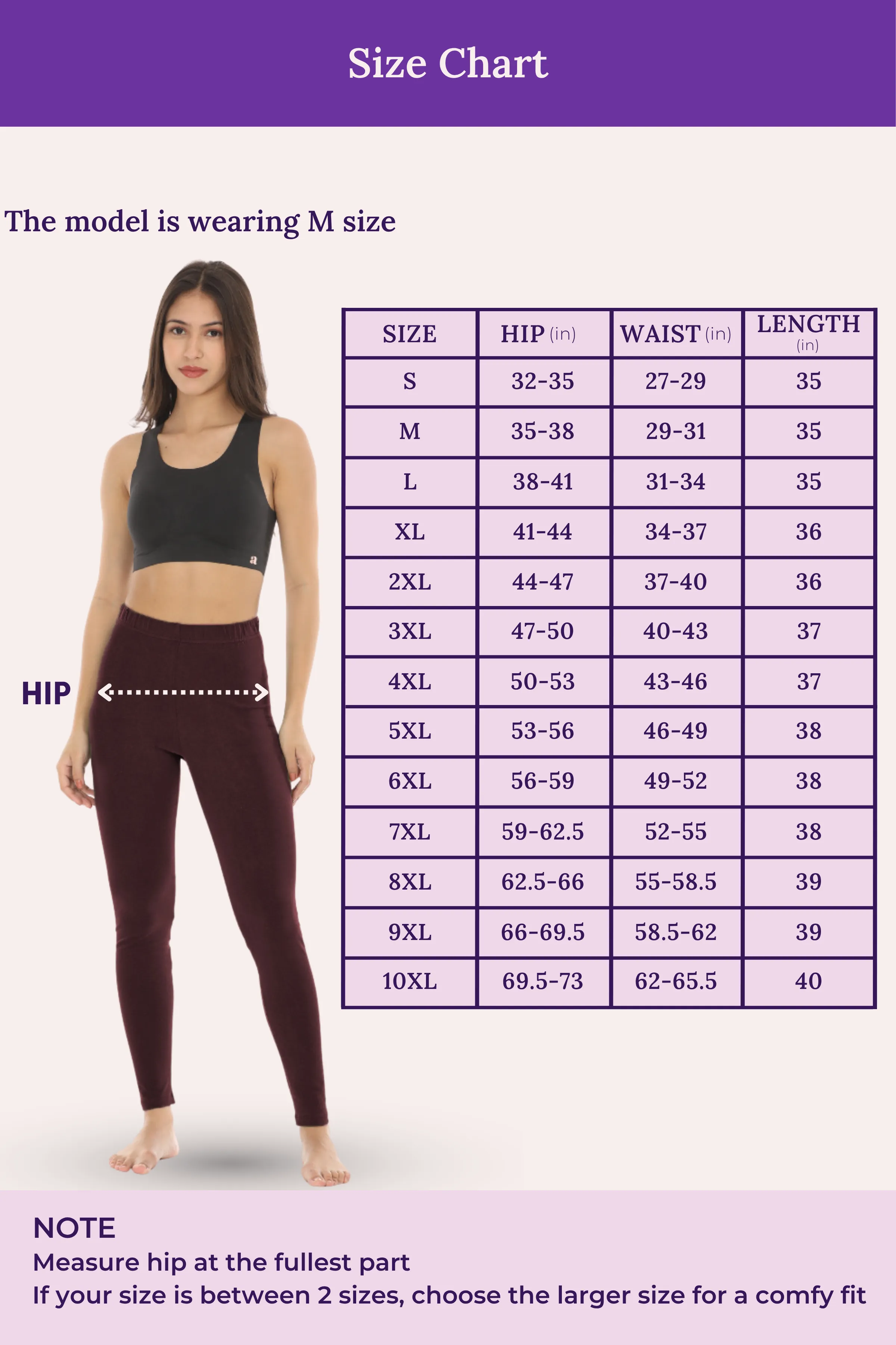 Women's Leggings | Mid Waist | Ankle Length | Cotton-Elastane Blend | Non-See-Through | Gusset Crotch Prevents Ripping - Image 4
