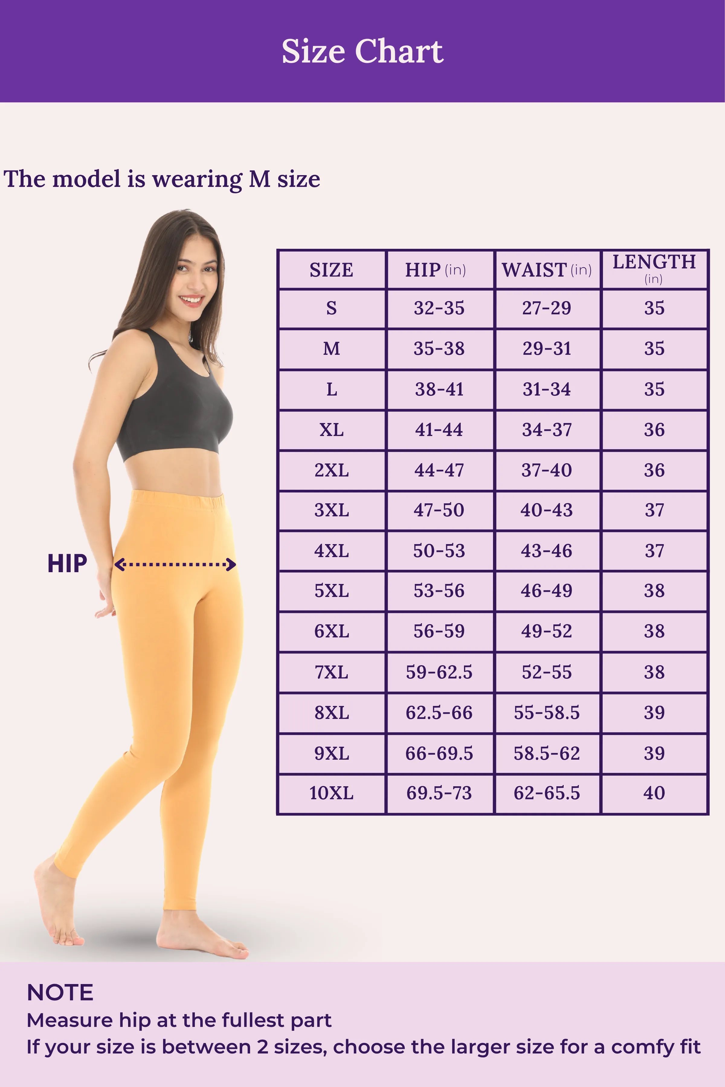 Women's Leggings | Mid Waist | Ankle Length | Cotton-Elastane Blend | Non-See-Through | Gusset Crotch Prevents Ripping - Image 4