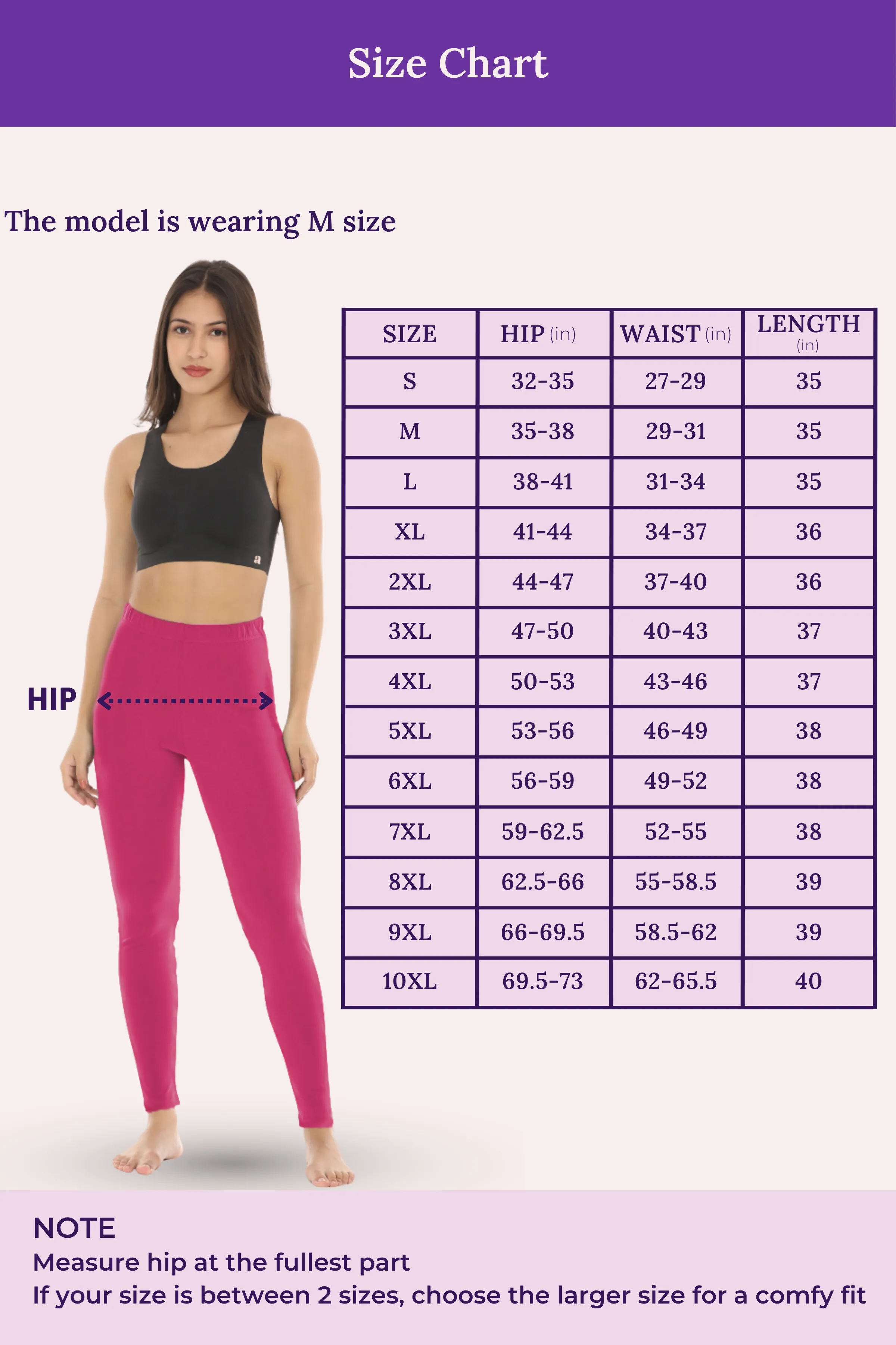 Women's Leggings | Mid Waist | Ankle Length | Cotton-Elastane Blend | Non-See-Through | Gusset Crotch Prevents Ripping - Image 4