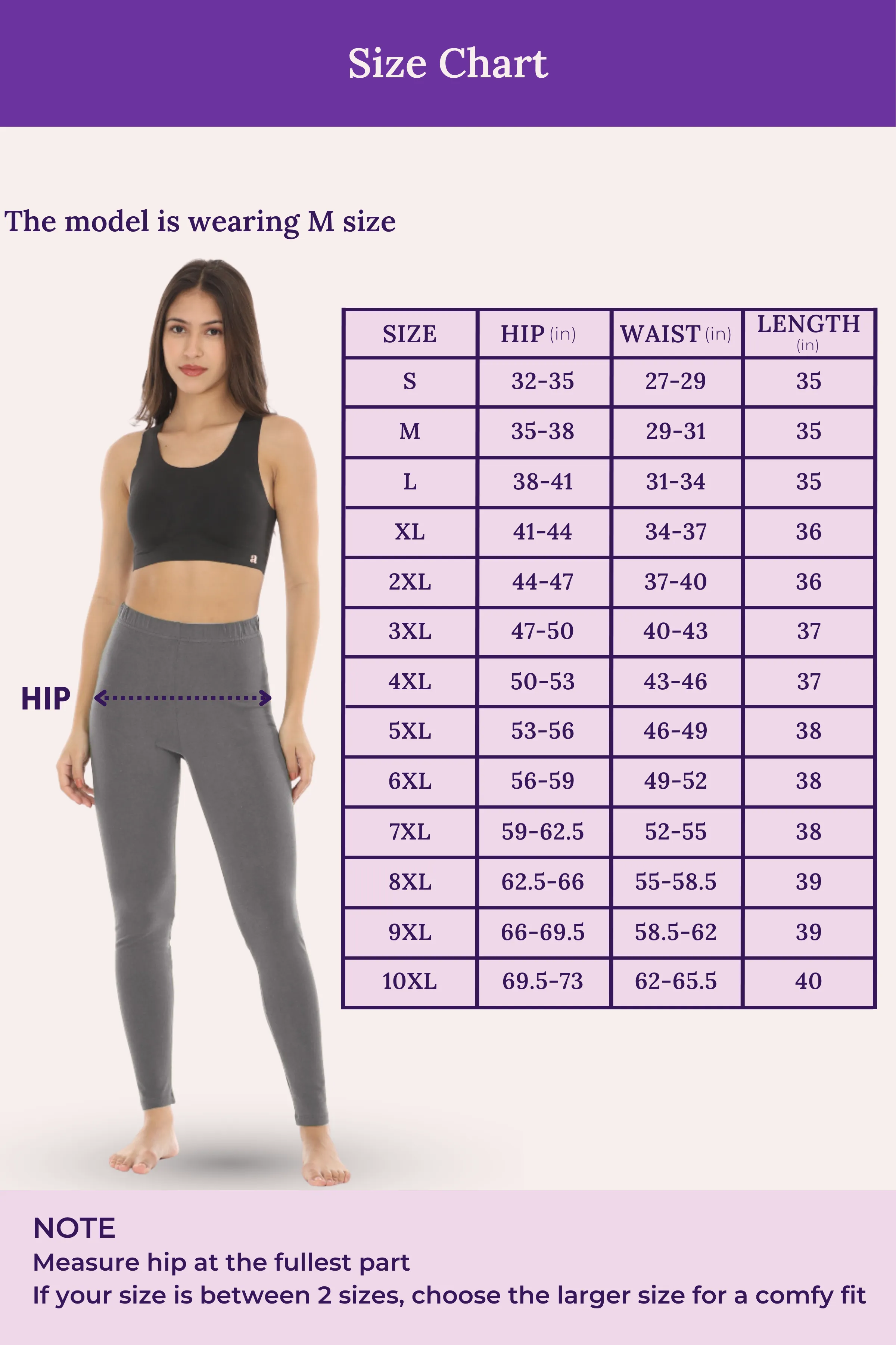 Women's Leggings | Mid Waist | Ankle Length | Cotton-Elastane Blend | Non-See-Through | Gusset Crotch Prevents Ripping - Image 4