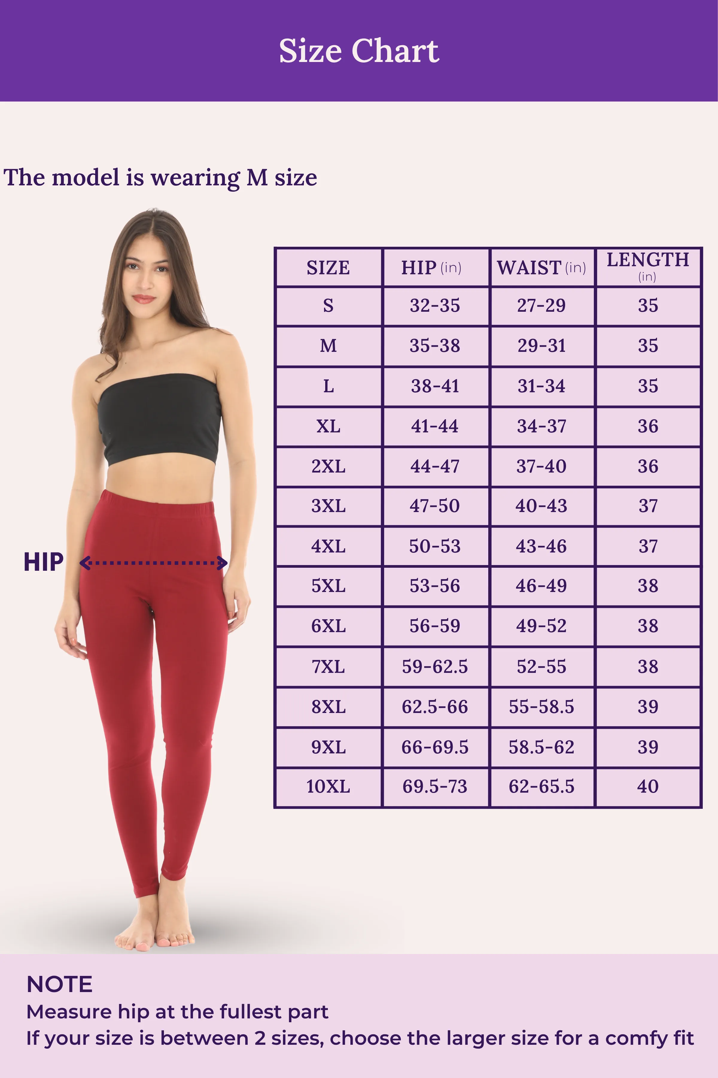 Women's Leggings | Mid Waist | Ankle Length | Cotton-Elastane Blend | Non-See-Through | Gusset Crotch Prevents Ripping - Image 4