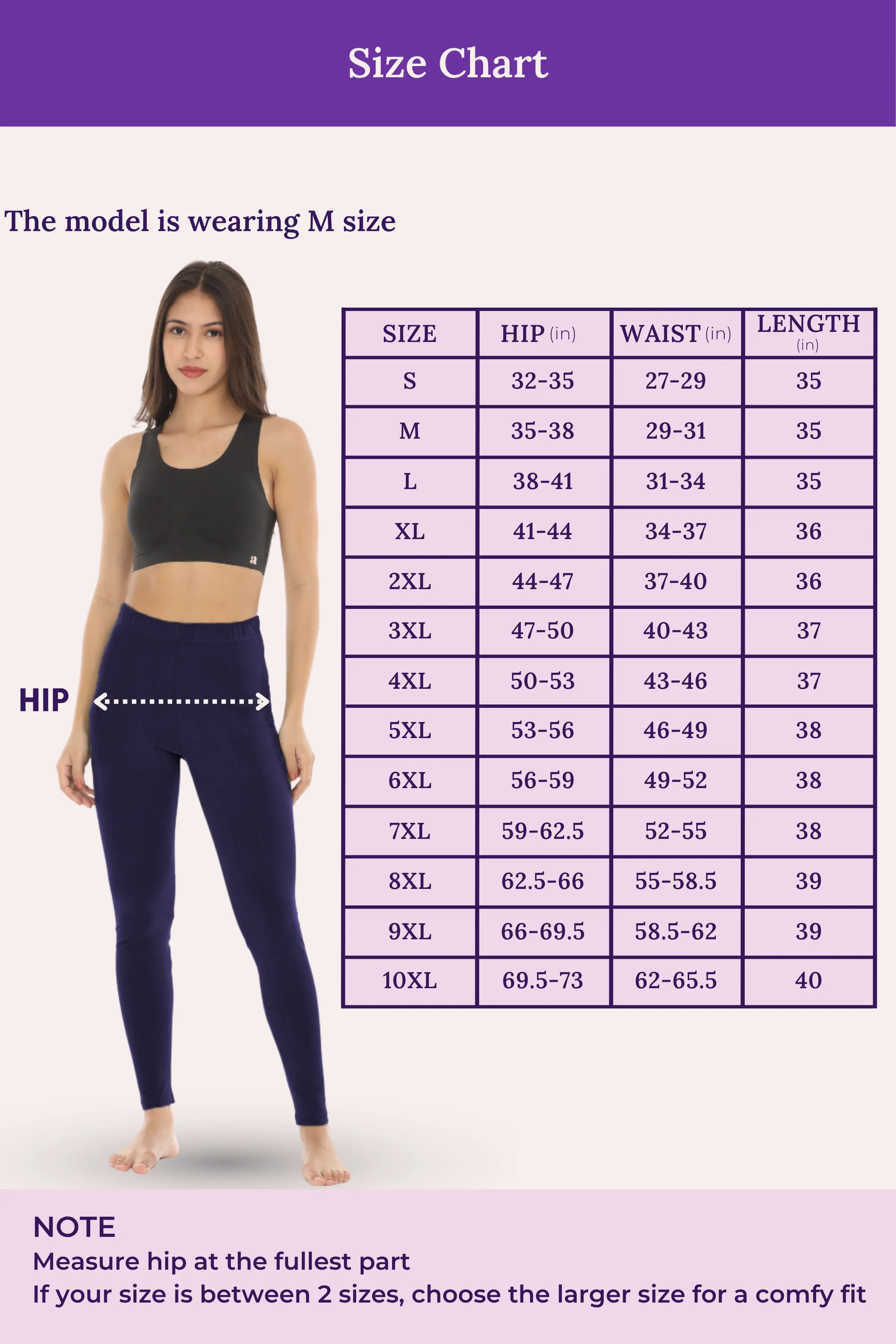 Women's Leggings | Mid Waist | Ankle Length | Cotton-Elastane Blend | Non-See-Through | Gusset Crotch Prevents Ripping - Image 4