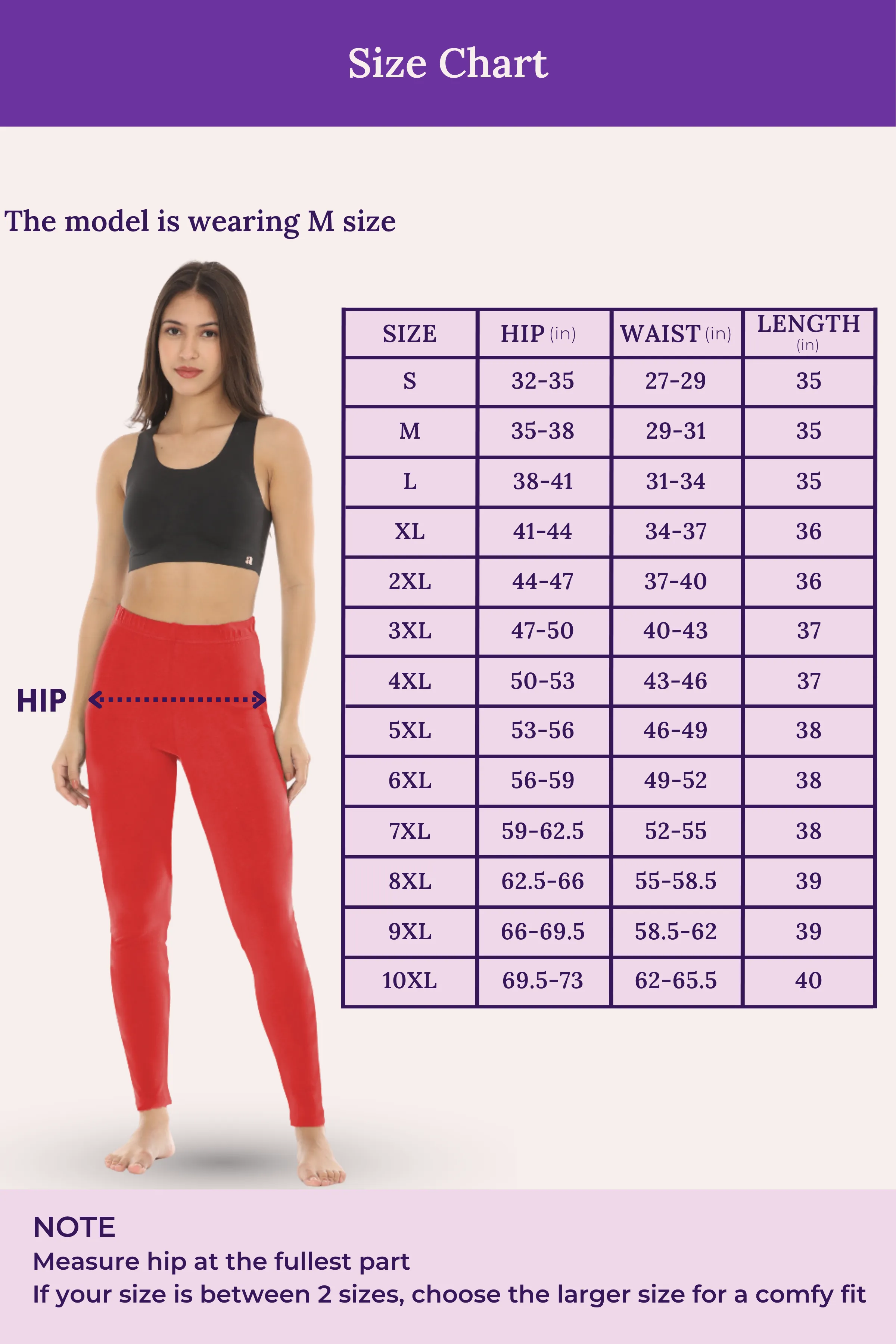 Women's Leggings | Mid Waist | Ankle Length | Cotton-Elastane Blend | Non-See-Through | Gusset Crotch Prevents Ripping - Image 4