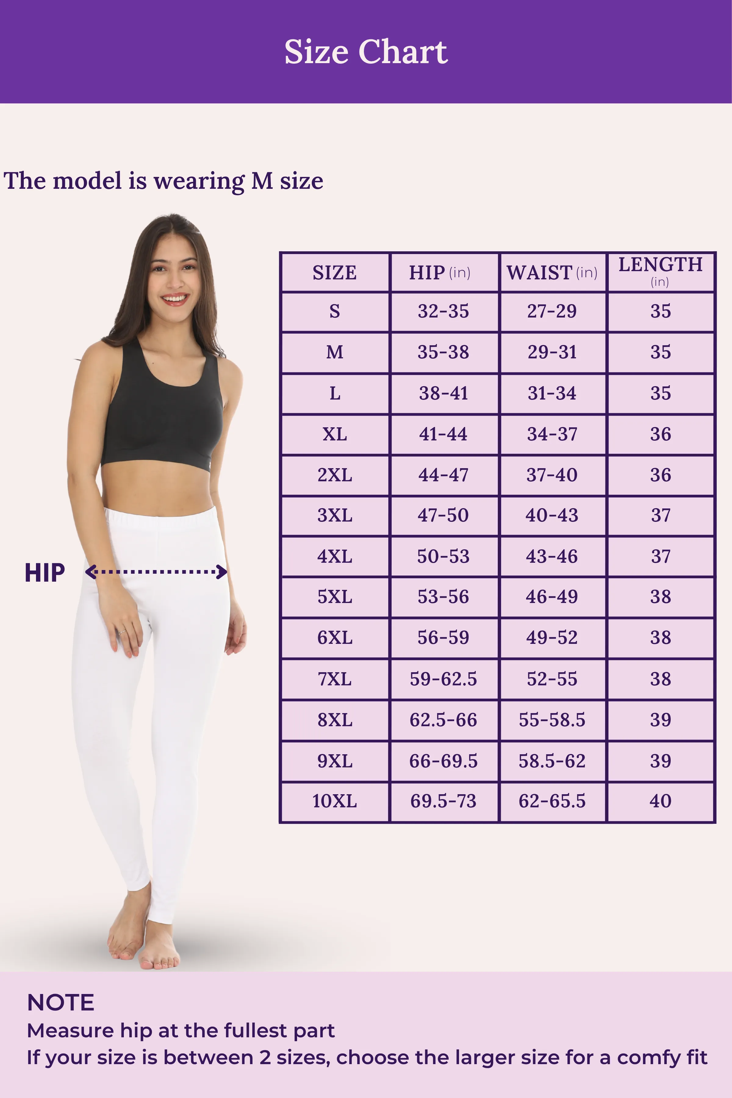 Women's Leggings | Mid Waist | Ankle Length | Cotton-Elastane Blend | Non-See-Through | Gusset Crotch Prevents Ripping - Image 4