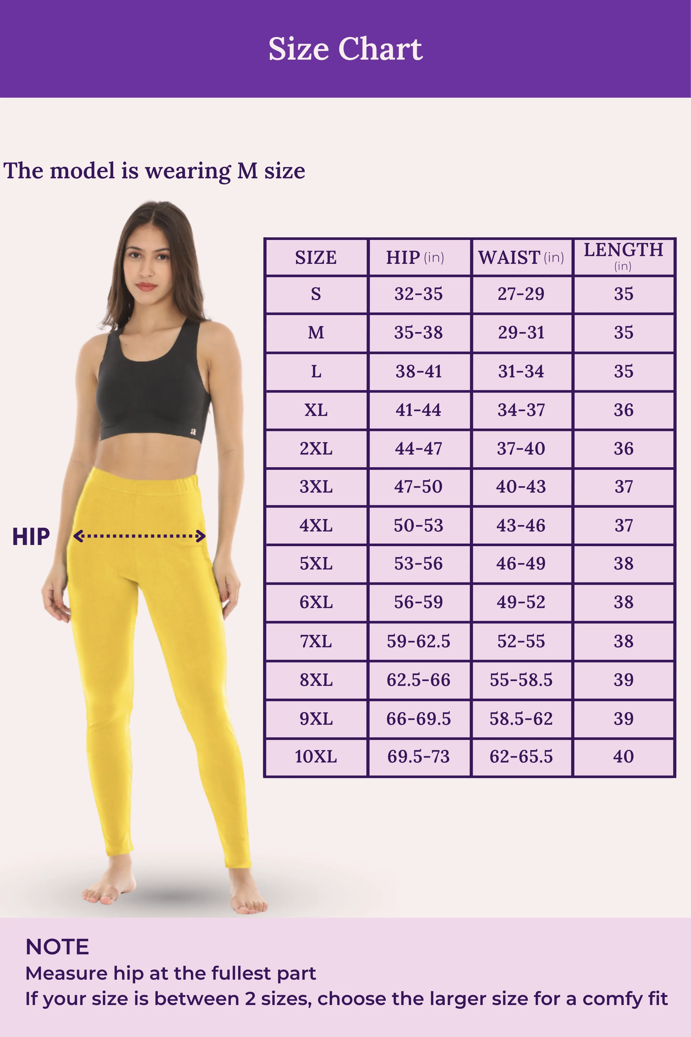Women's Leggings | Mid Waist | Ankle Length | Cotton-Elastane Blend | Non-See-Through | Gusset Crotch Prevents Ripping - Image 4