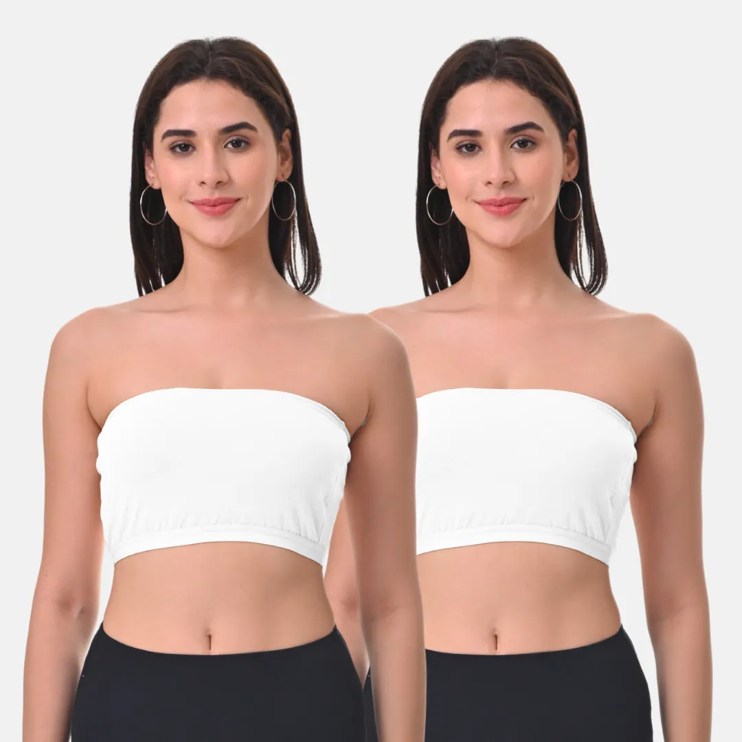 Bandeau/Tube Bra For Women | Strapless Bra | Silicone Anti-Slip Band | Triple Layer Front Panel | Conceals Visibility Of Nipples | Pack Of 2 - Image 11
