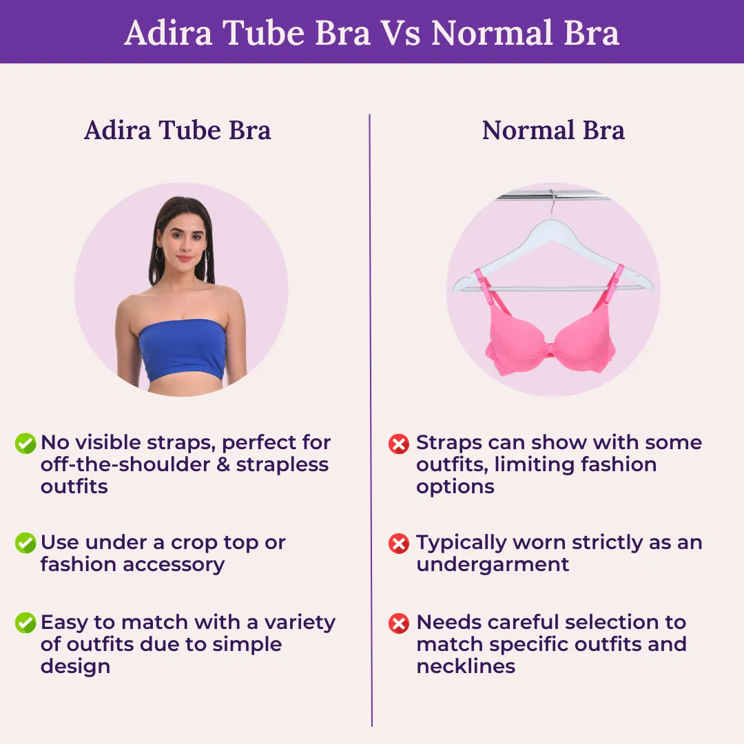 Bandeau/Tube Bra For Women | Strapless Bra | Silicone Anti-Slip Band | Triple Layer Front Panel | Conceals Visibility Of Nipples | Pack Of 2 - Image 6