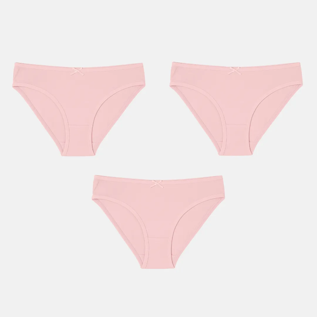BrZee Bikini For Girls | Lightweight Cotton-Elastane Fabric | Super Stretchy For Comfort | No Visible Panty Lines | Pack Of 3 - Image 10