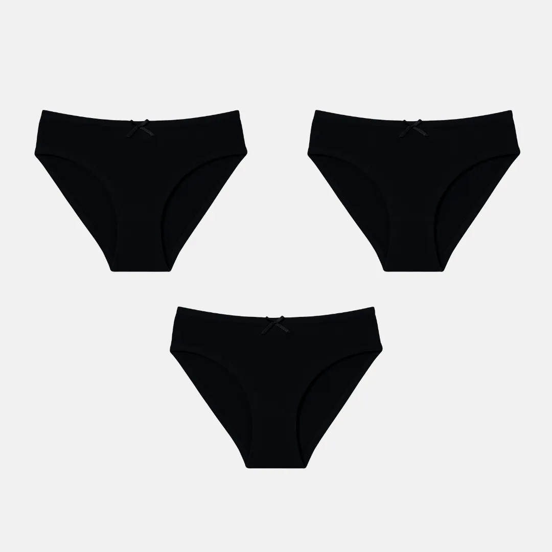 BrZee Bikini For Girls | Lightweight Cotton-Elastane Fabric | Super Stretchy For Comfort | No Visible Panty Lines | Pack Of 3 - Image 14