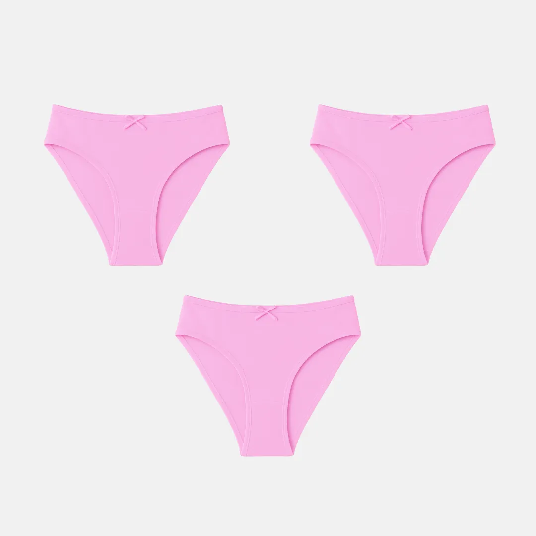 BrZee Bikini For Girls | Lightweight Cotton-Elastane Fabric | Super Stretchy For Comfort | No Visible Panty Lines | Pack Of 3 - Image 15