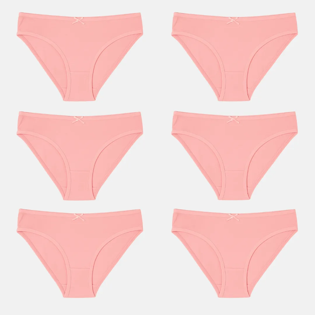 BrZee Bikini For Girls | Lightweight Cotton-Elastane Fabric | Super Stretchy For Comfort | No Visible Panty Lines | Pack Of 6 - Image 14