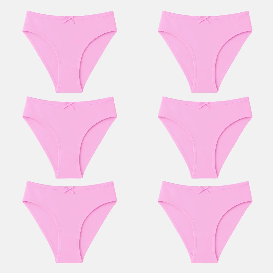 BrZee Bikini For Girls | Lightweight Cotton-Elastane Fabric | Super Stretchy For Comfort | No Visible Panty Lines | Pack Of 6 - Image 15