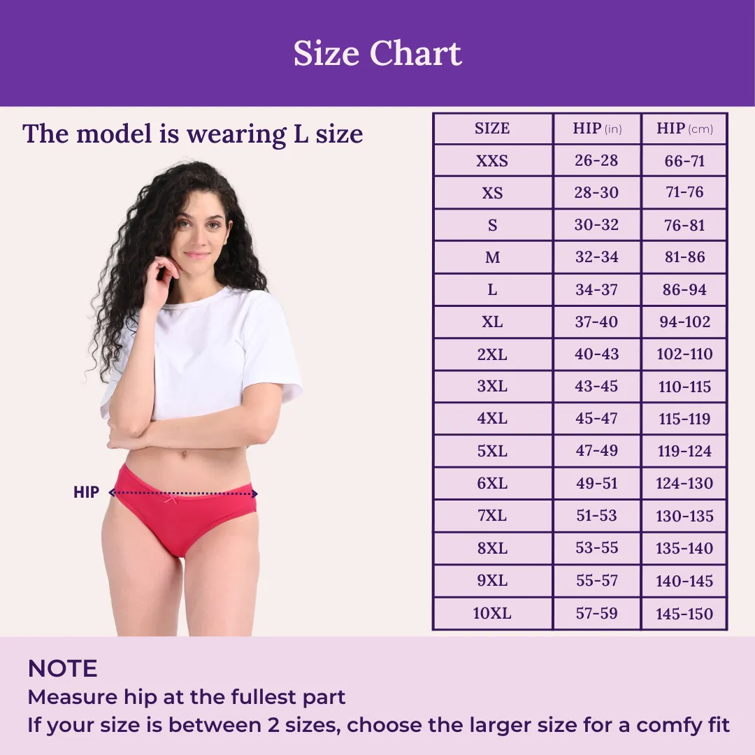 BrZee Bikinis | Lightweight Cotton-Elastane Fabric | Super Stretchy For Comfort | No Visible Panty Lines | Pack Of 6 - Image 4
