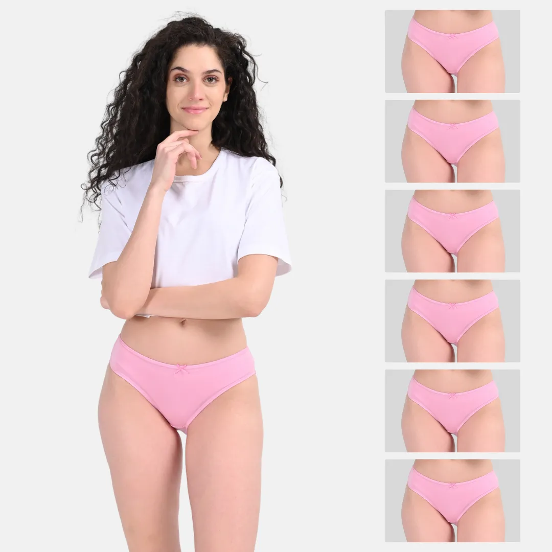 BrZee Bikinis | Lightweight Cotton-Elastane Fabric | Super Stretchy For Comfort | No Visible Panty Lines | Pack Of 6 - Image 11