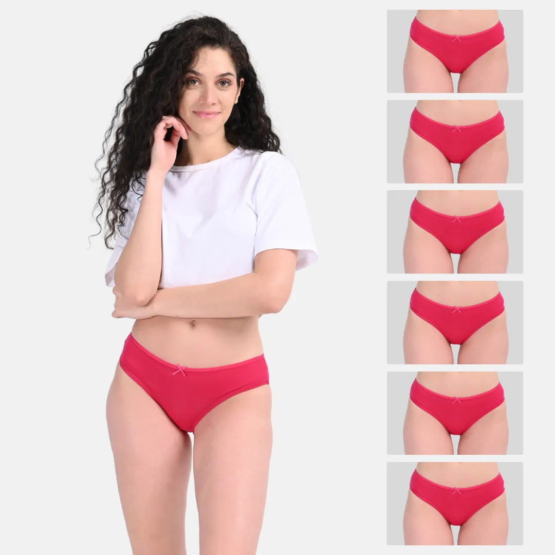 BrZee Bikinis | Lightweight Cotton-Elastane Fabric | Super Stretchy For Comfort | No Visible Panty Lines | Pack Of 6 - Image 12