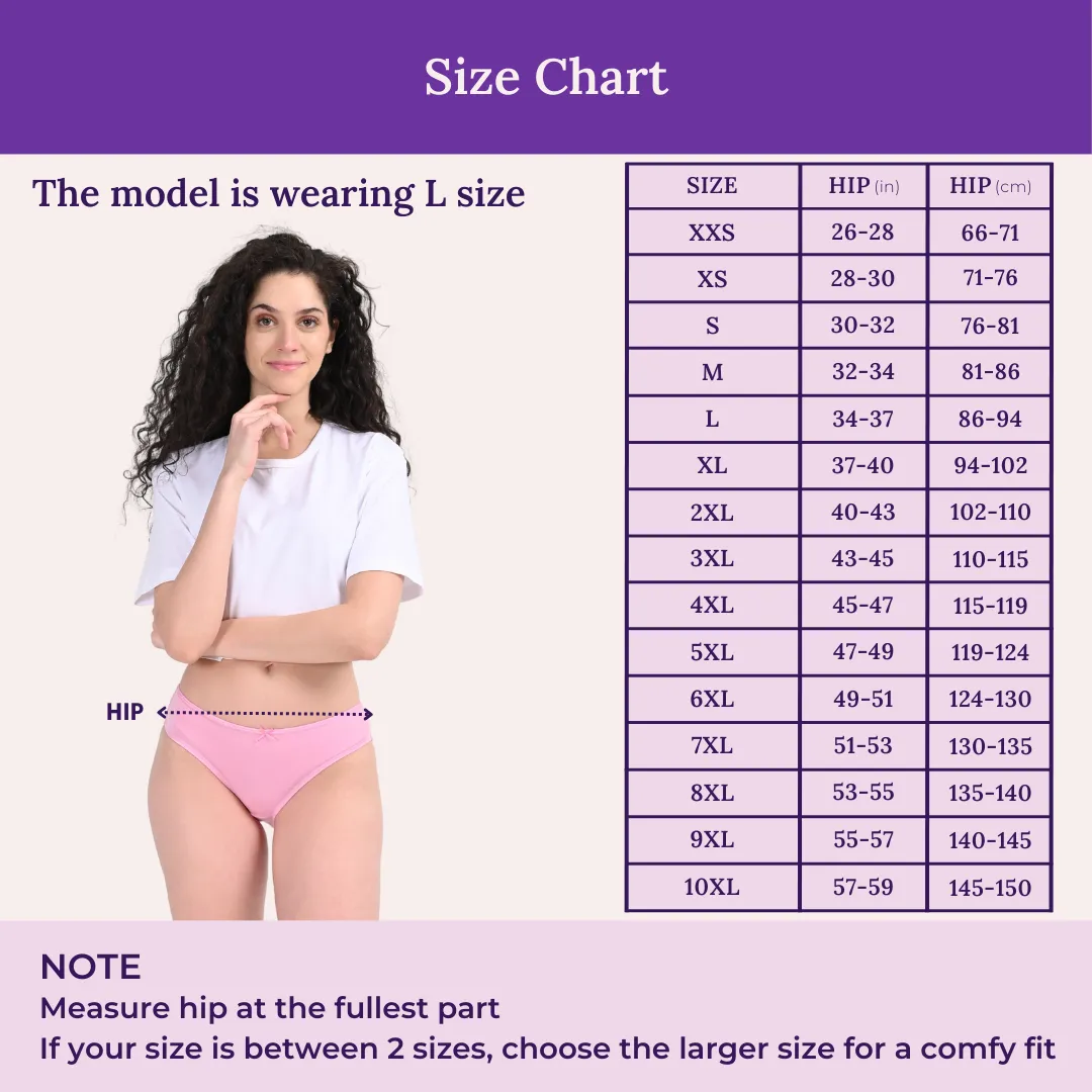 BrZee Bikinis | Lightweight Cotton-Elastane Fabric | Super Stretchy For Comfort | No Visible Panty Lines | Pack Of 6 - Image 4
