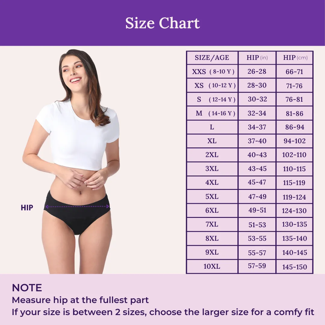 Period Panties For Stain Free Period | Hipster Fit | Leakproof | Use with Pad For Hygiene | Prevents Front & Back Stains - Image 3