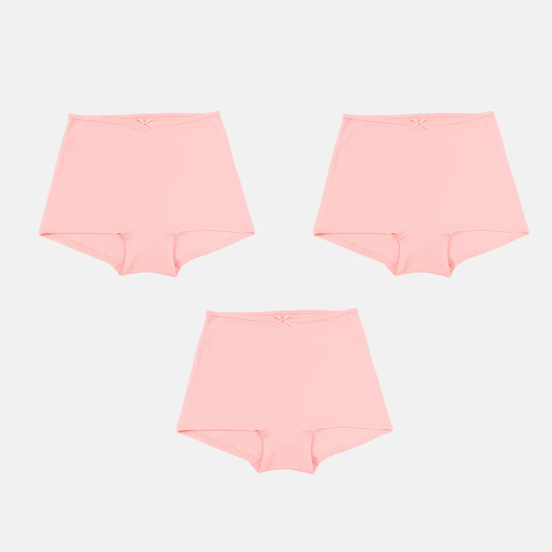 BrZee Boy Shorts For Girls | Lightweight Cotton-Elastane Fabric | Super Stretchy For Comfort | No Visible Panty Lines | Pack Of 3 - Image 10