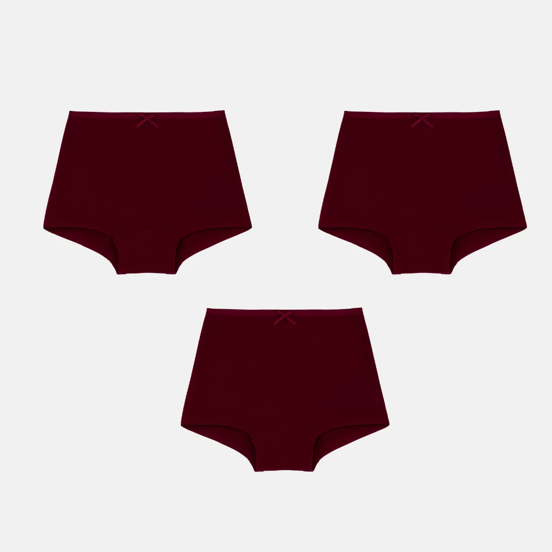 BrZee Boy Shorts For Girls | Lightweight Cotton-Elastane Fabric | Super Stretchy For Comfort | No Visible Panty Lines | Pack Of 3 - Image 13