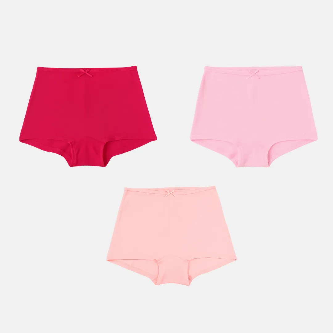 BrZee Boy Shorts For Girls | Lightweight Cotton-Elastane Fabric | Super Stretchy For Comfort | No Visible Panty Lines | Pack Of 3 - Image 9