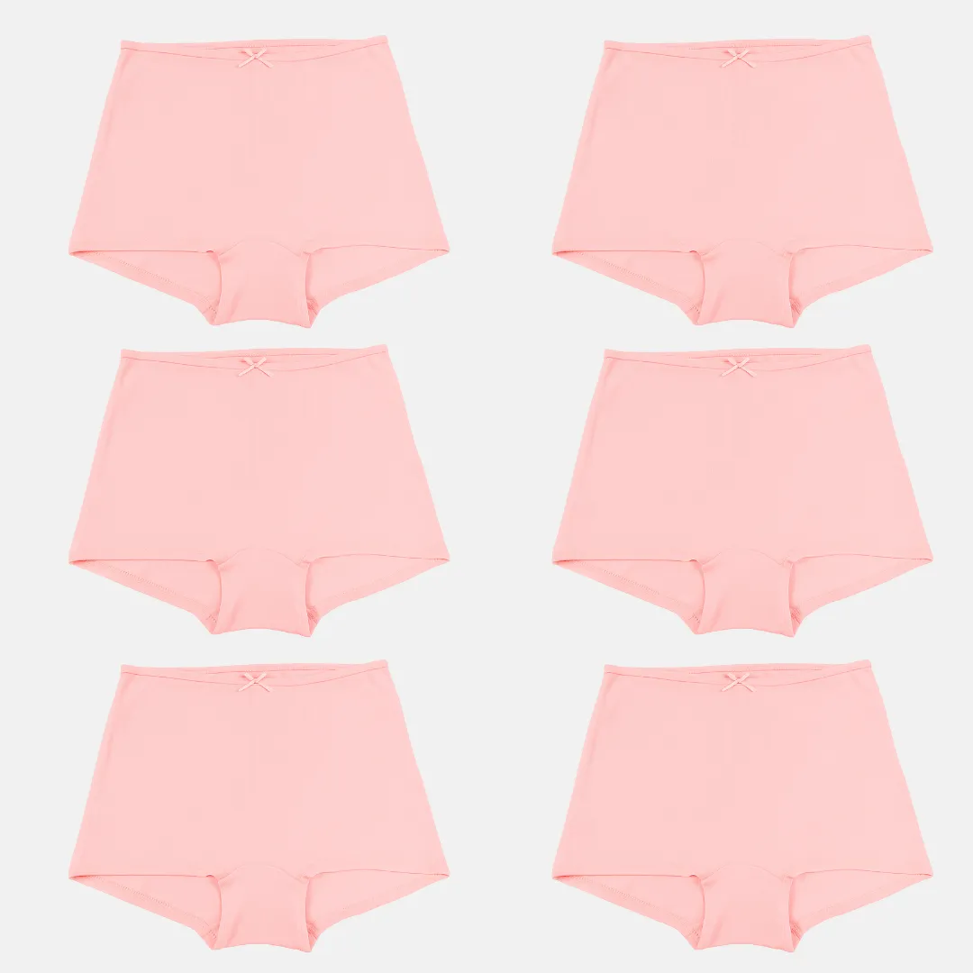 BrZee Boyshorts For Girls | Lightweight Cotton-Elastane Fabric | Super Stretchy For Comfort | No Visible Panty Lines | Pack Of 6 - Image 10