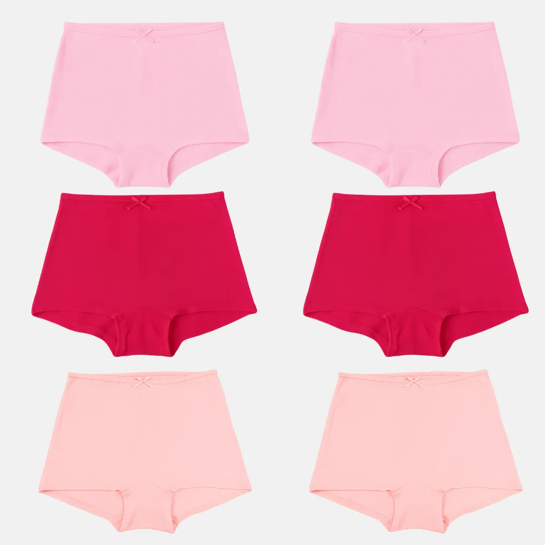 BrZee Boyshorts For Girls | Lightweight Cotton-Elastane Fabric | Super Stretchy For Comfort | No Visible Panty Lines | Pack Of 6 - Image 13
