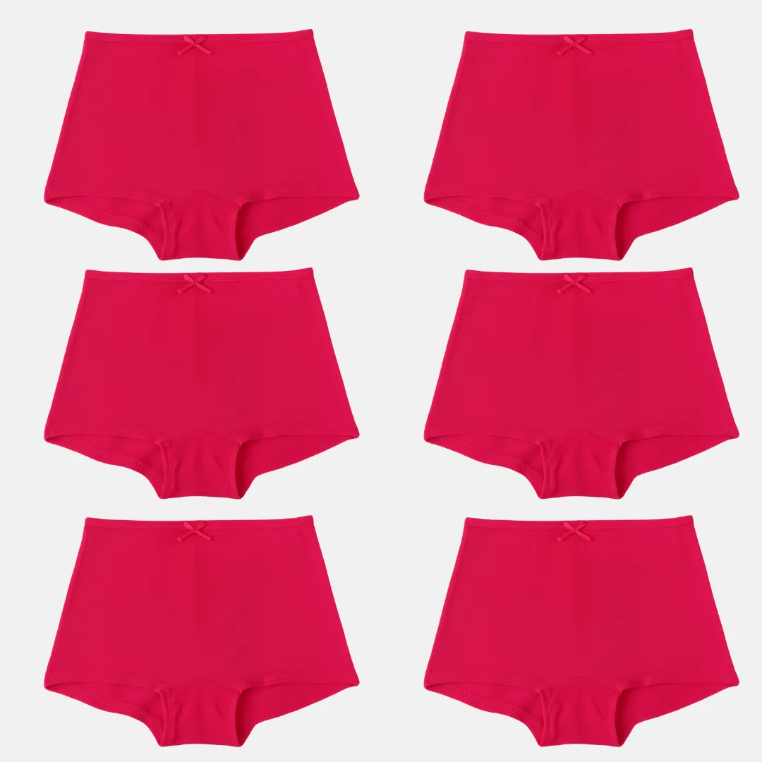 BrZee Boyshorts For Girls | Lightweight Cotton-Elastane Fabric | Super Stretchy For Comfort | No Visible Panty Lines | Pack Of 6 - Image 8