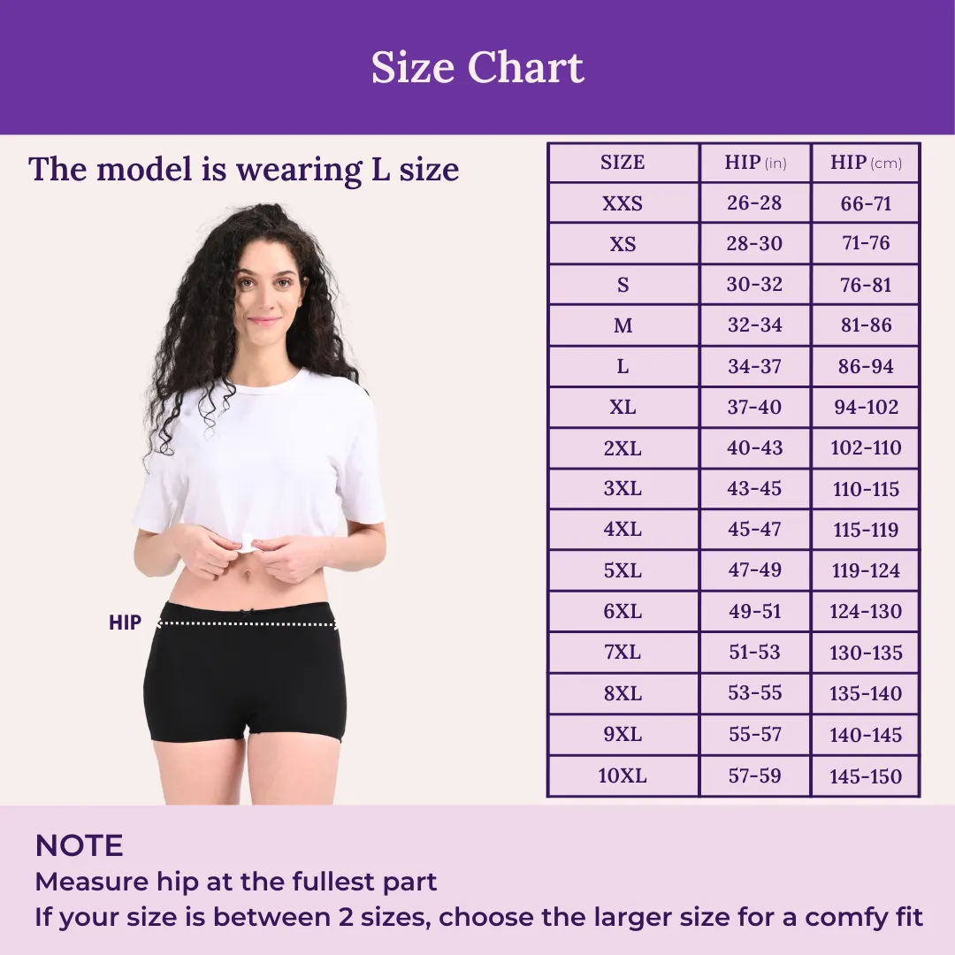 BrZee Boyshorts | Lightweight Cotton-Elastane Fabric | Super Stretchy For Comfort | No Visible Panty Lines | Pack Of 3 - Image 4
