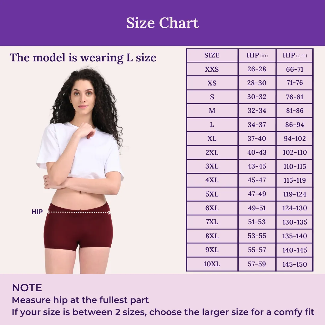 BrZee Boyshorts | Lightweight Cotton-Elastane Fabric | Super Stretchy For Comfort | No Visible Panty Lines | Pack Of 6 - Image 4