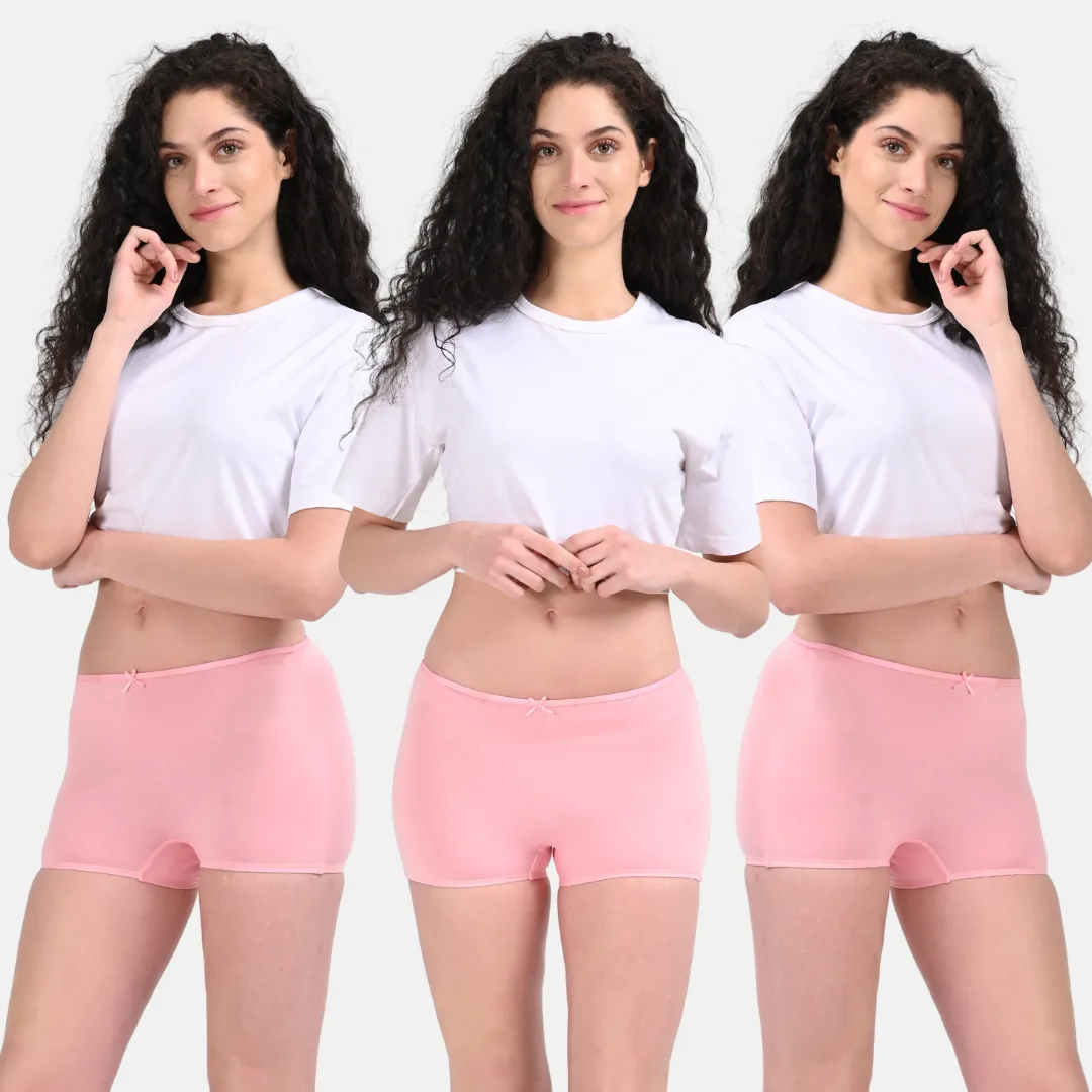 BrZee Boyshorts | Lightweight Cotton-Elastane Fabric | Super Stretchy For Comfort | No Visible Panty Lines | Pack Of 3 - Image 10