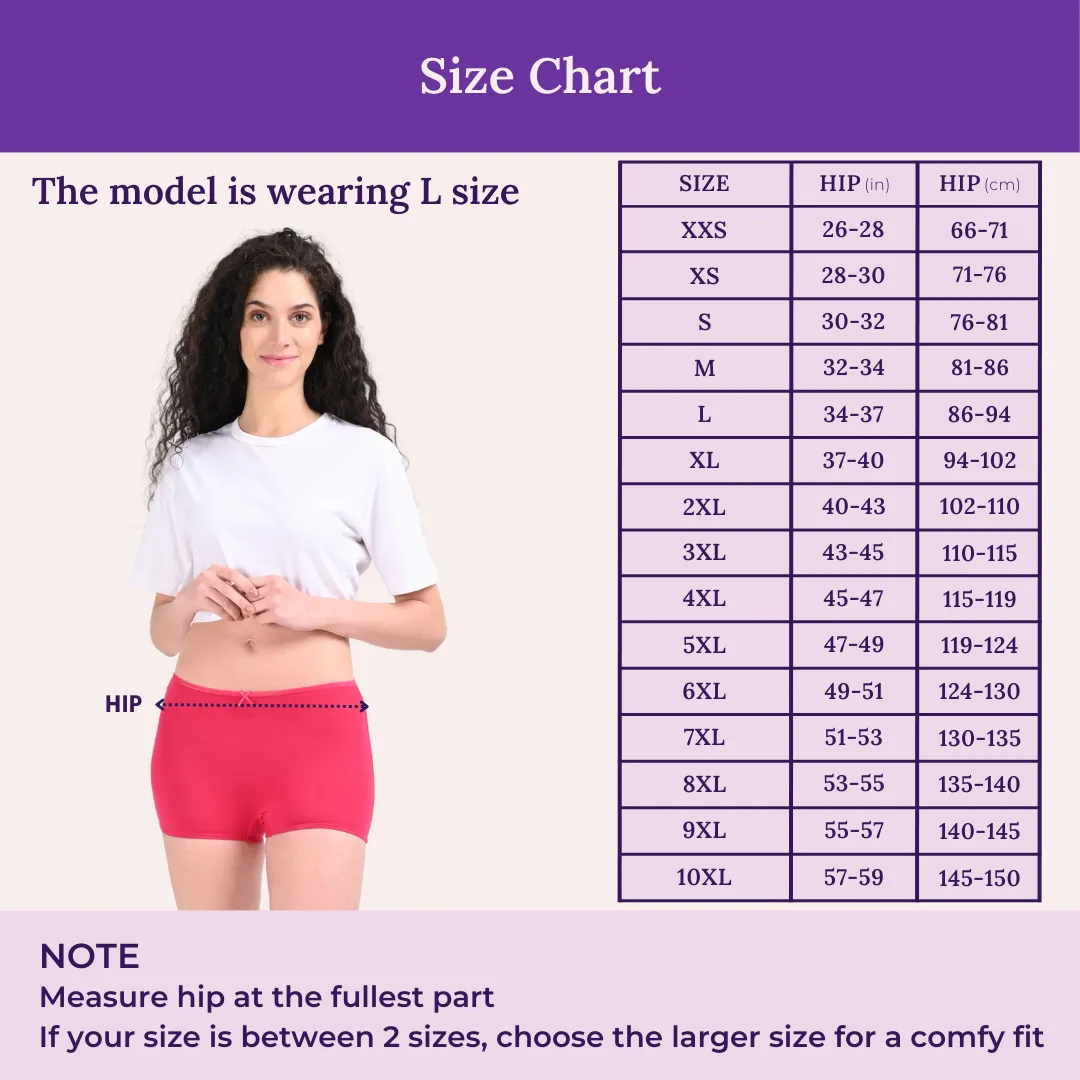 BrZee Boyshorts | Lightweight Cotton-Elastane Fabric | Super Stretchy For Comfort | No Visible Panty Lines | Pack Of 3 - Image 4