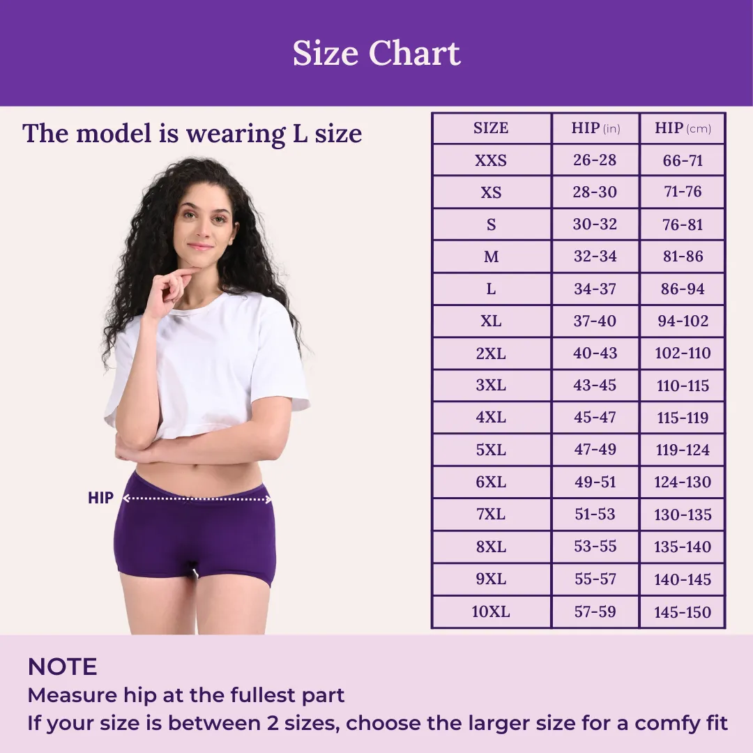 BrZee Boyshorts | Lightweight Cotton-Elastane Fabric | Super Stretchy For Comfort | No Visible Panty Lines | Pack Of 6 - Image 4