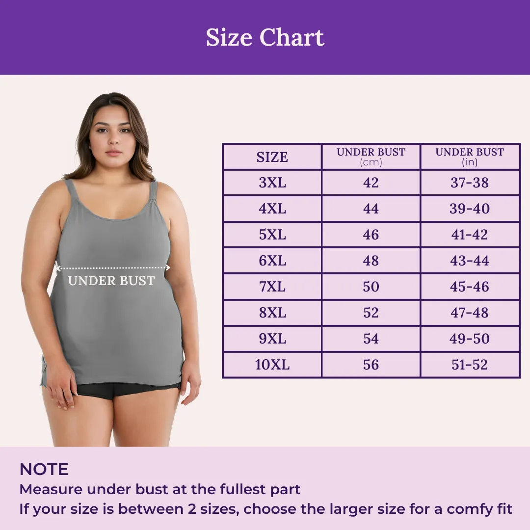 Camisole For Curvy Women | Built-In Bra | Full Coverage | Wire-Free | Removable Cups | Adjustable Straps | Soft Stretch Fabric | Fitted Silhouette | Pack Of 3 - Image 3