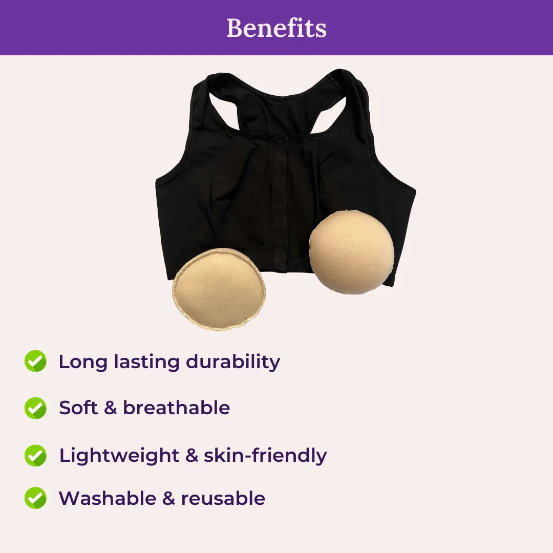 Breast Forms | For Post Mastectomy | Antibacterial, Antifungal & Anti odor | Zero Pressure Design | Pack Of 2 - Image 3