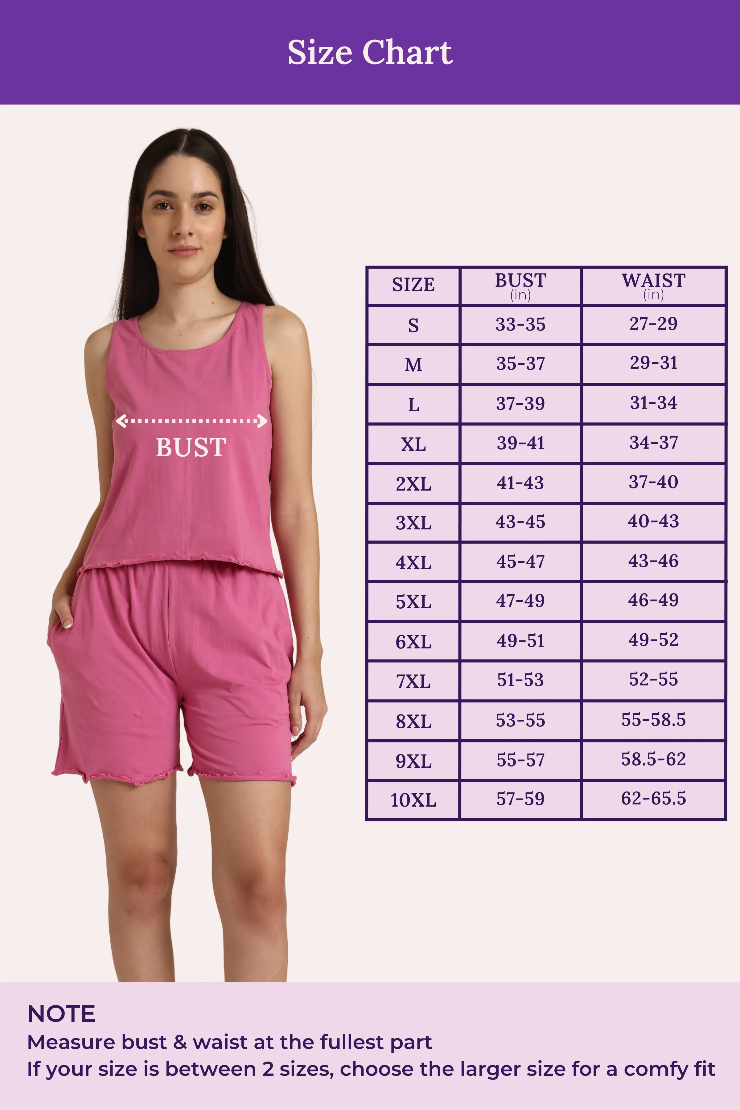 Calmwear Lounge Set | Tank Top & Shorts | Fresh Rose Fragrance Embedded | Lasts 15-20 washes | Soft Skin Friendly Cotton - Image 3