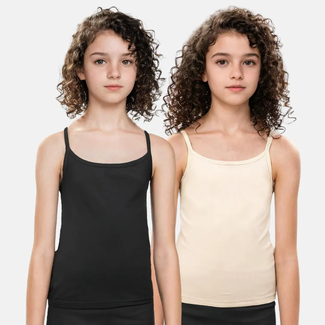 Cami With Built In Bra | Flat Padded | For Teens | Covers Nipple Buds | Confidence For School | Pack Of 2 - Image 17