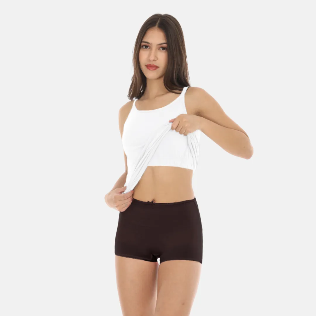Camisole With Built-In Bra | Full Coverage | Wire-Free | Removable Cups | Adjustable Straps | Soft Cotton Fabric | Sleek Fitted Design