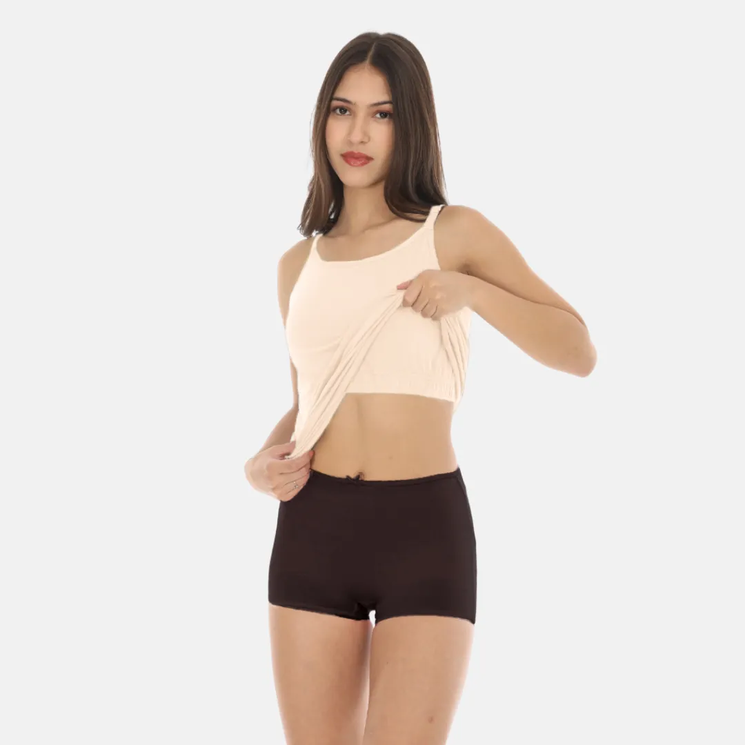 Camisole With Built-In Bra | Full Coverage | Wire-Free | Removable Cups | Adjustable Straps | Soft Cotton Fabric | Sleek Fitted Design - Image 7