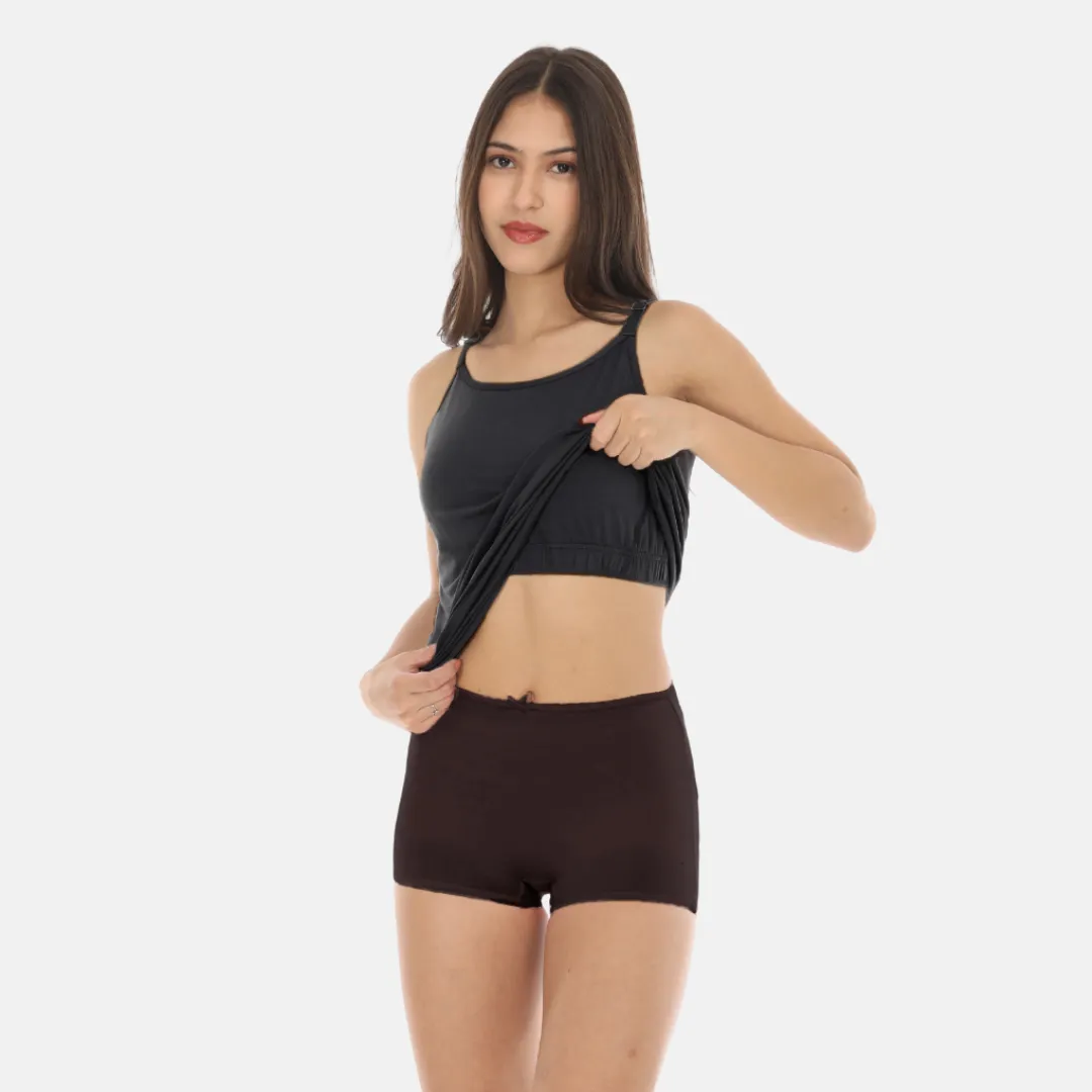 Camisole With Built-In Bra | Full Coverage | Wire-Free | Removable Cups | Adjustable Straps | Soft Cotton Fabric | Sleek Fitted Design - Image 8