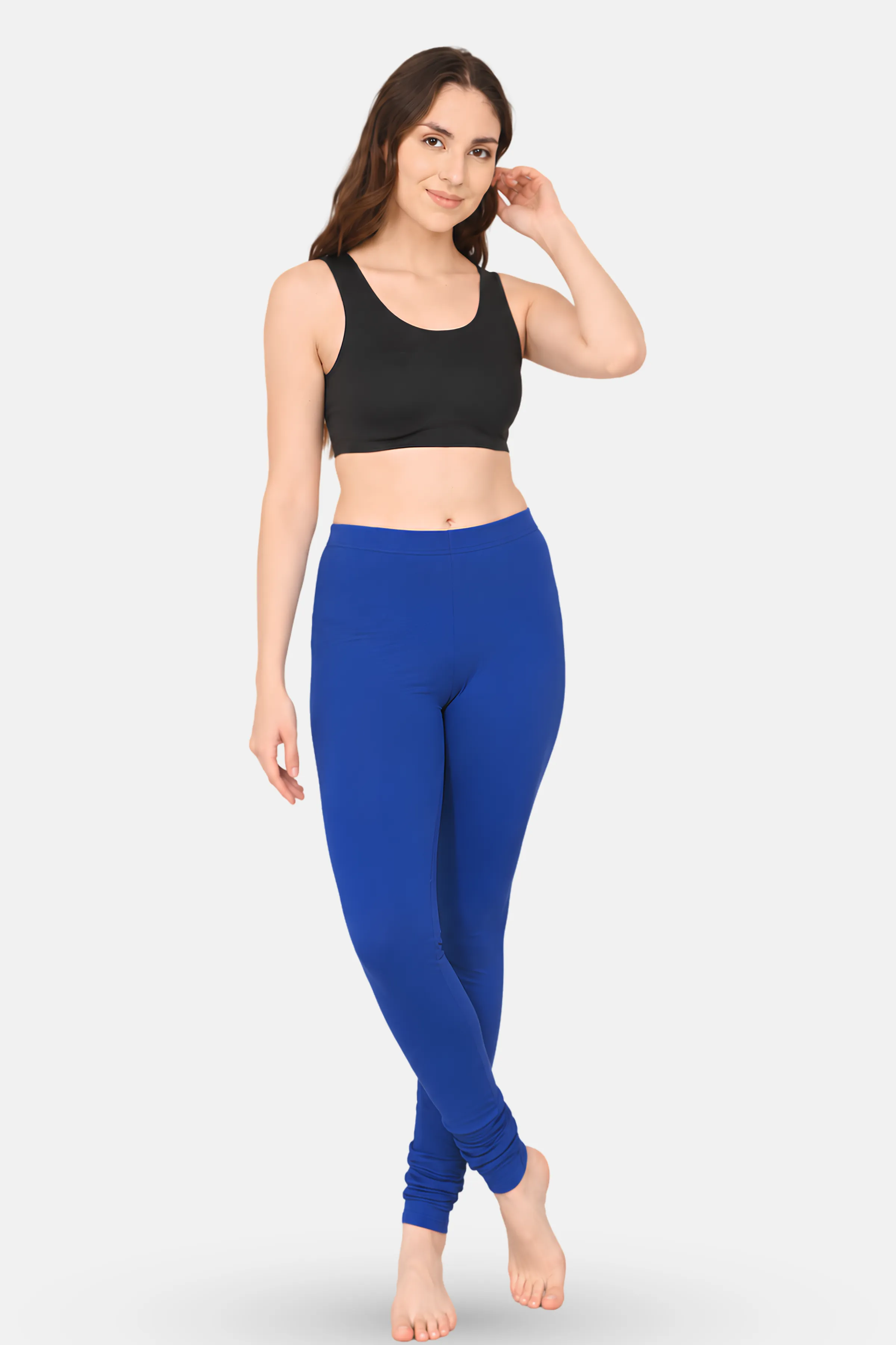 Women's Churidars | Mid Waist | Full Length | Ankle Gathers | Non-See-Through | Gusset Crotch to Prevent Ripping