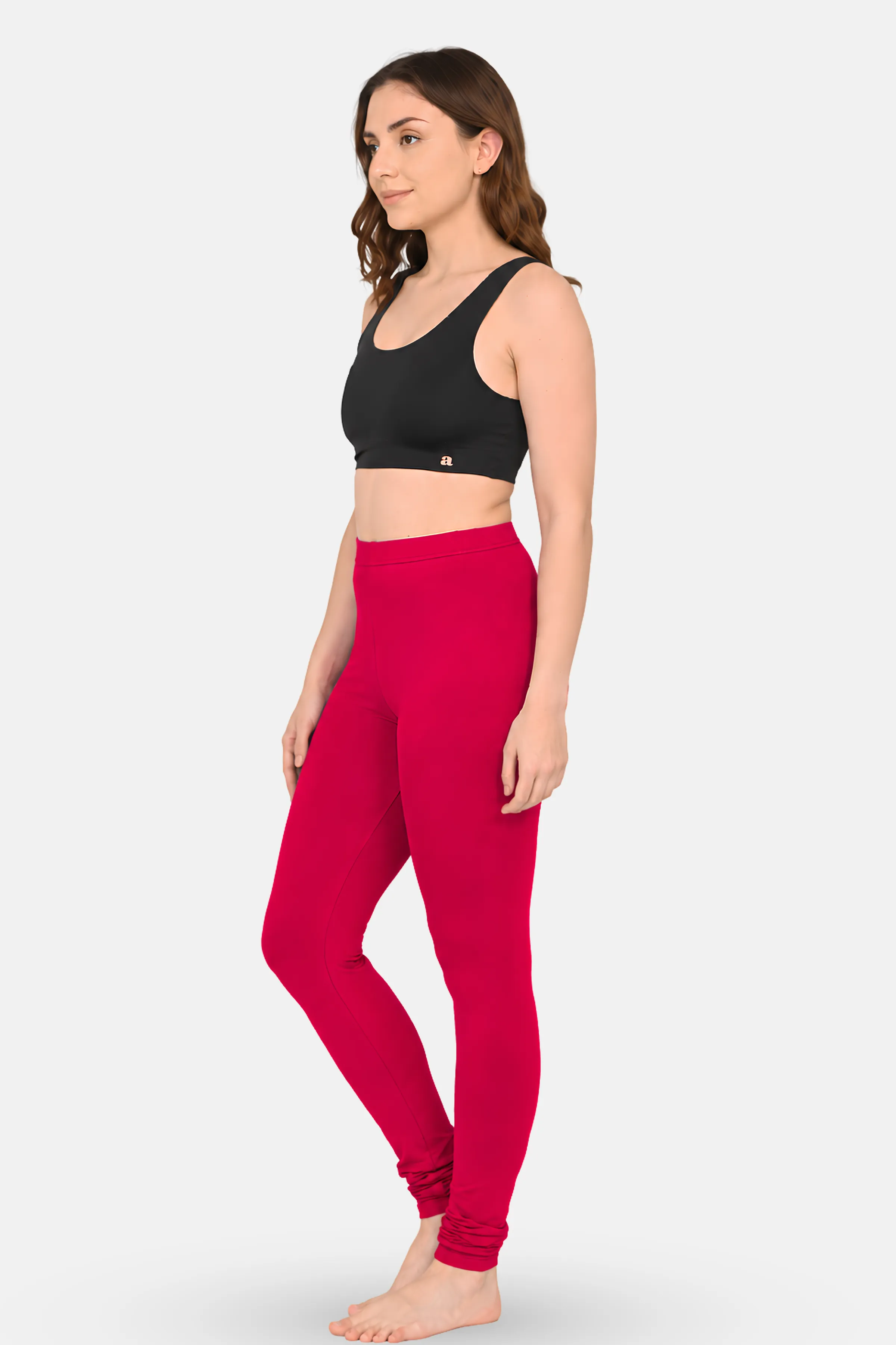 Women's Churidars | Mid Waist | Full Length | Ankle Gathers | Non-See-Through | Gusset Crotch to Prevent Ripping