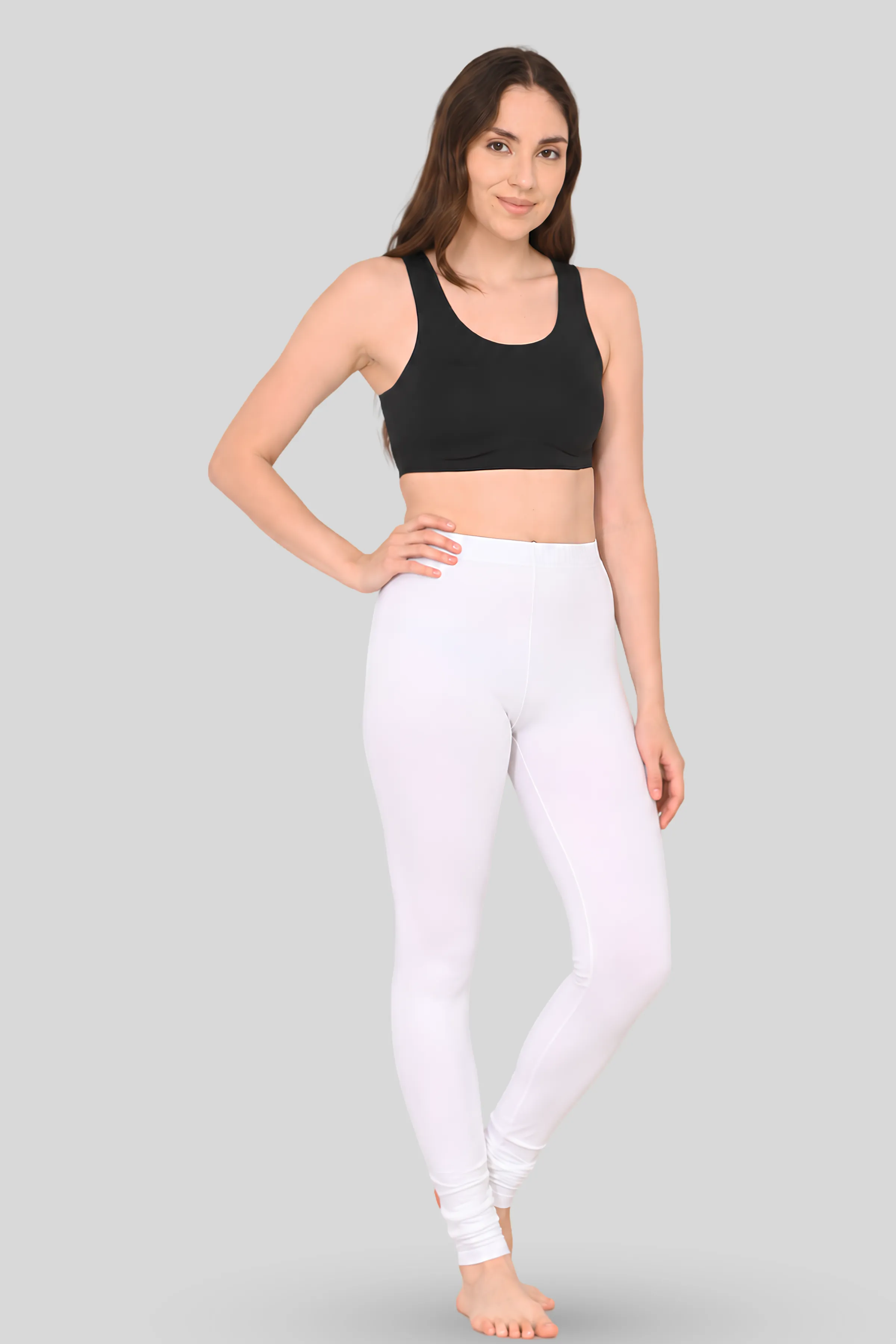Women's Churidars | Mid Waist | Full Length | Ankle Gathers | Non-See-Through | Gusset Crotch to Prevent Ripping