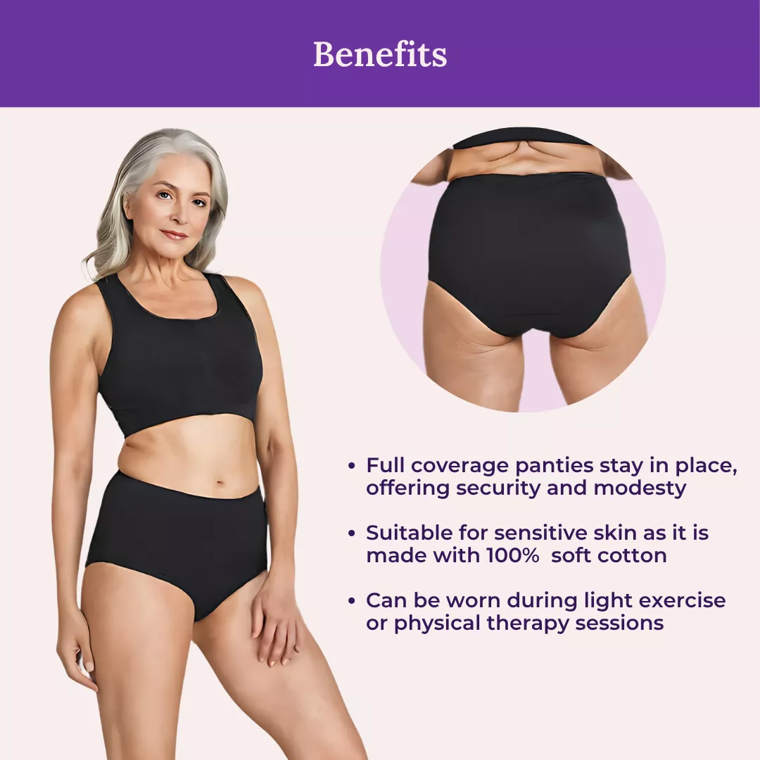 Cotton Panties | High Waist | Brief Cut | Full Hip & Back Coverage | Offers Belly & Back Support | Flattens Belly & Covers Muffin Top | Friction & Rash Free - Image 5